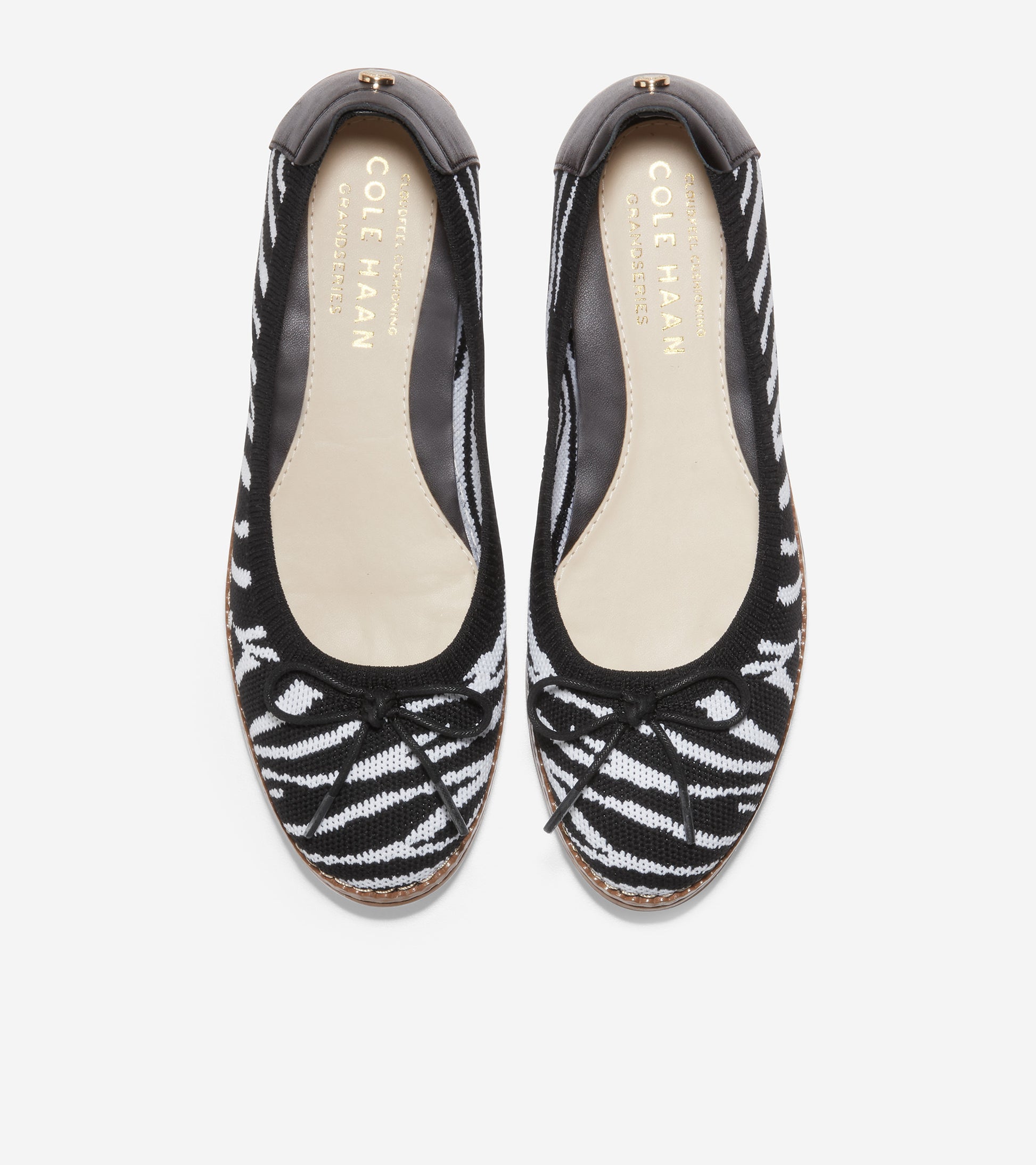 ColeHaan-Cloudfeel All-Day Ballet Flat-w21978-Zebra Print Knit