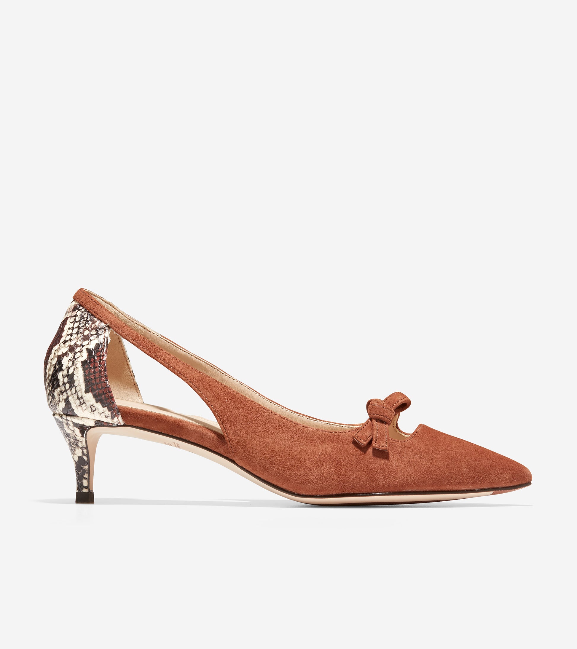 ColeHaan-Modern Classics Bree Pump-w22123-Scotch Suede-Snake Print