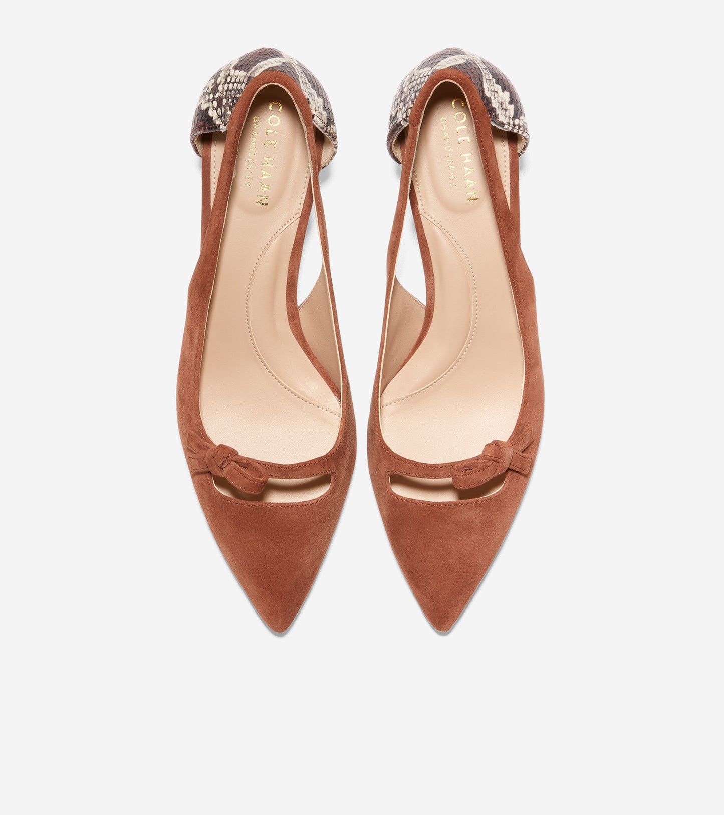 ColeHaan-Modern Classics Bree Pump-w22123-Scotch Suede-Snake Print