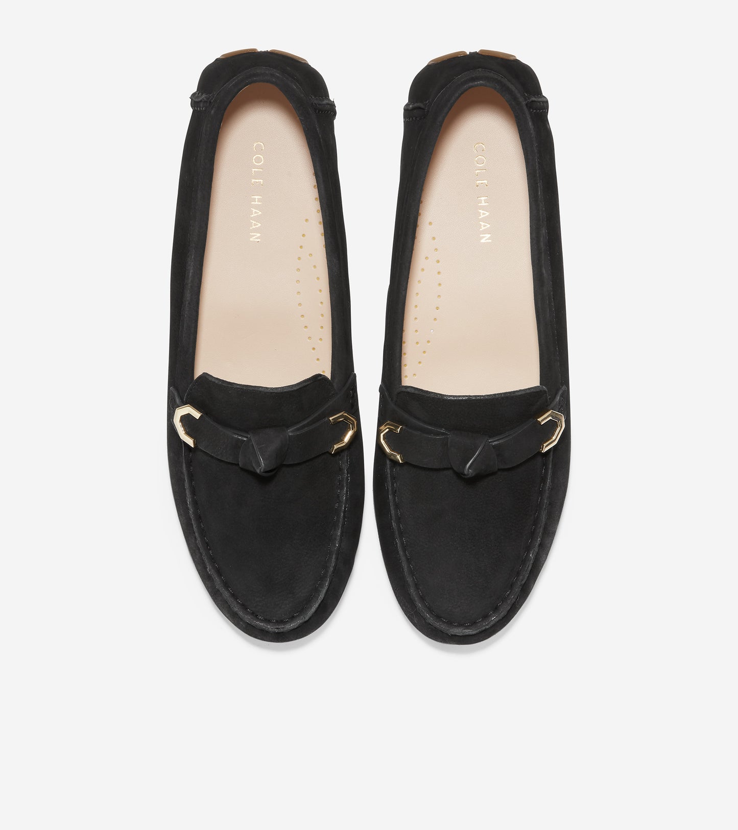 W22635-Evelyn Bow Driver-Black Leather