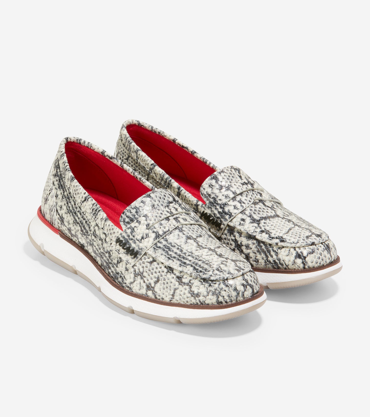 ColeHaan-4.ZERØGRAND Loafer-w22682-Snake Print-Tango Red