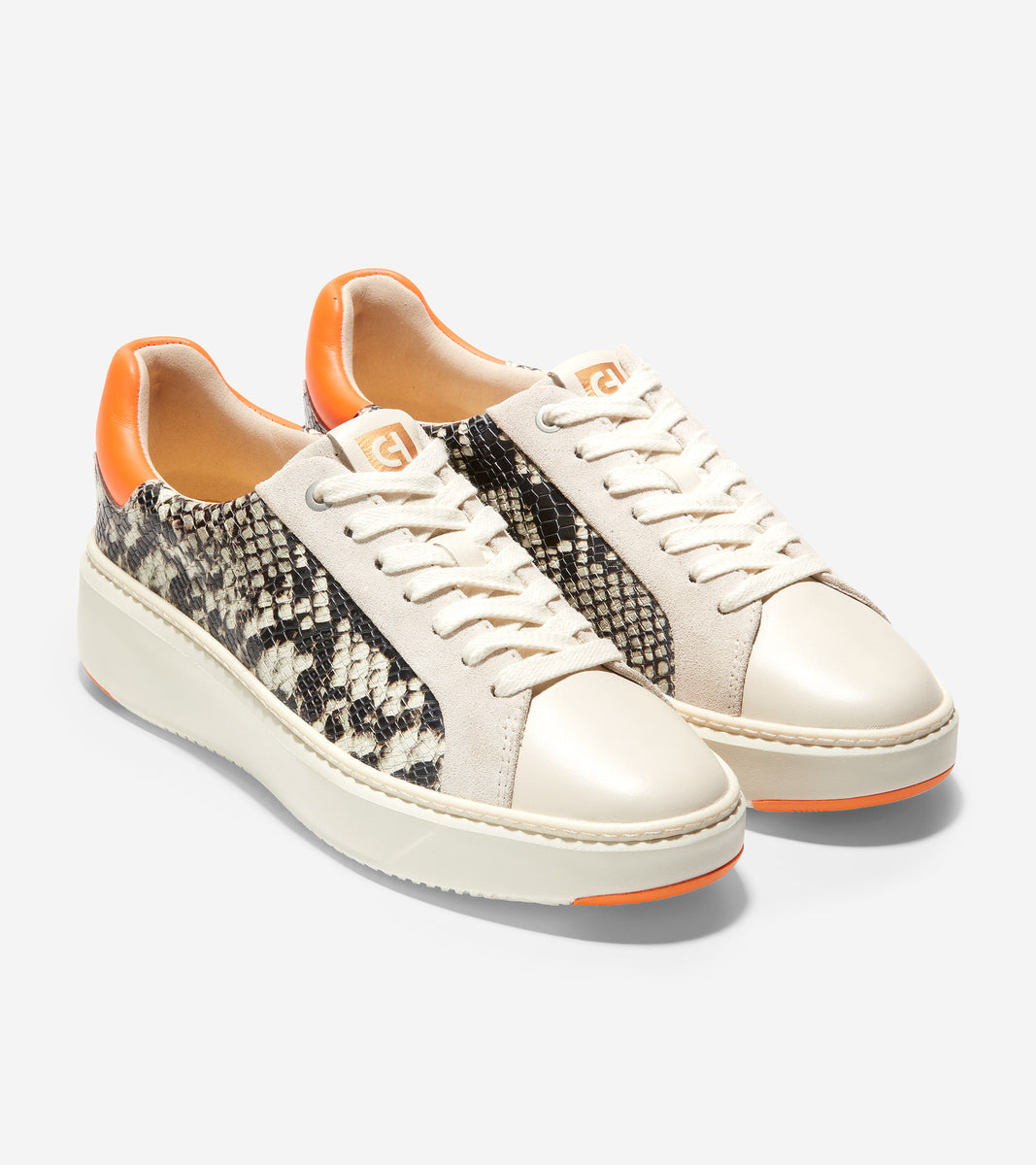 w22713-Women's GrandPrø Topspin Sneaker-Python Print-Whitecap Grey