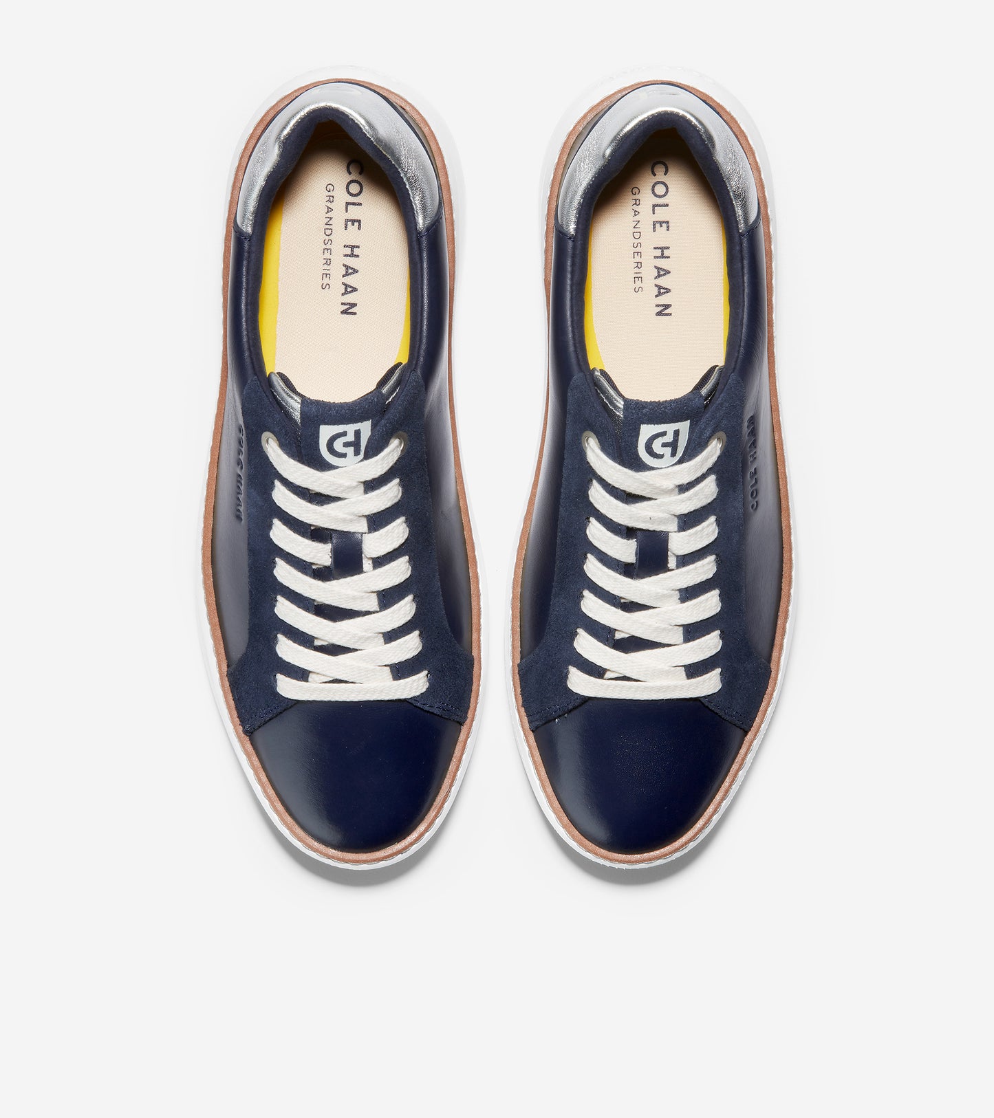 ColeHaan-GrandPrø Topspin Sneaker-w22715-Navy Ink-Argento