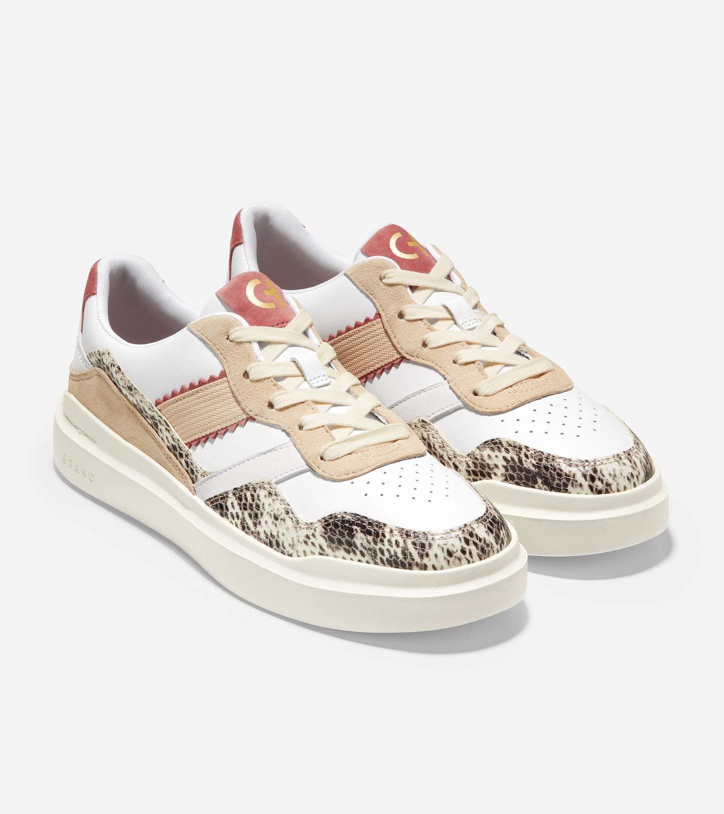 ColeHaan-GrandPrø Rally Mix Sneaker-w22918-Naga Snake Print-Oat