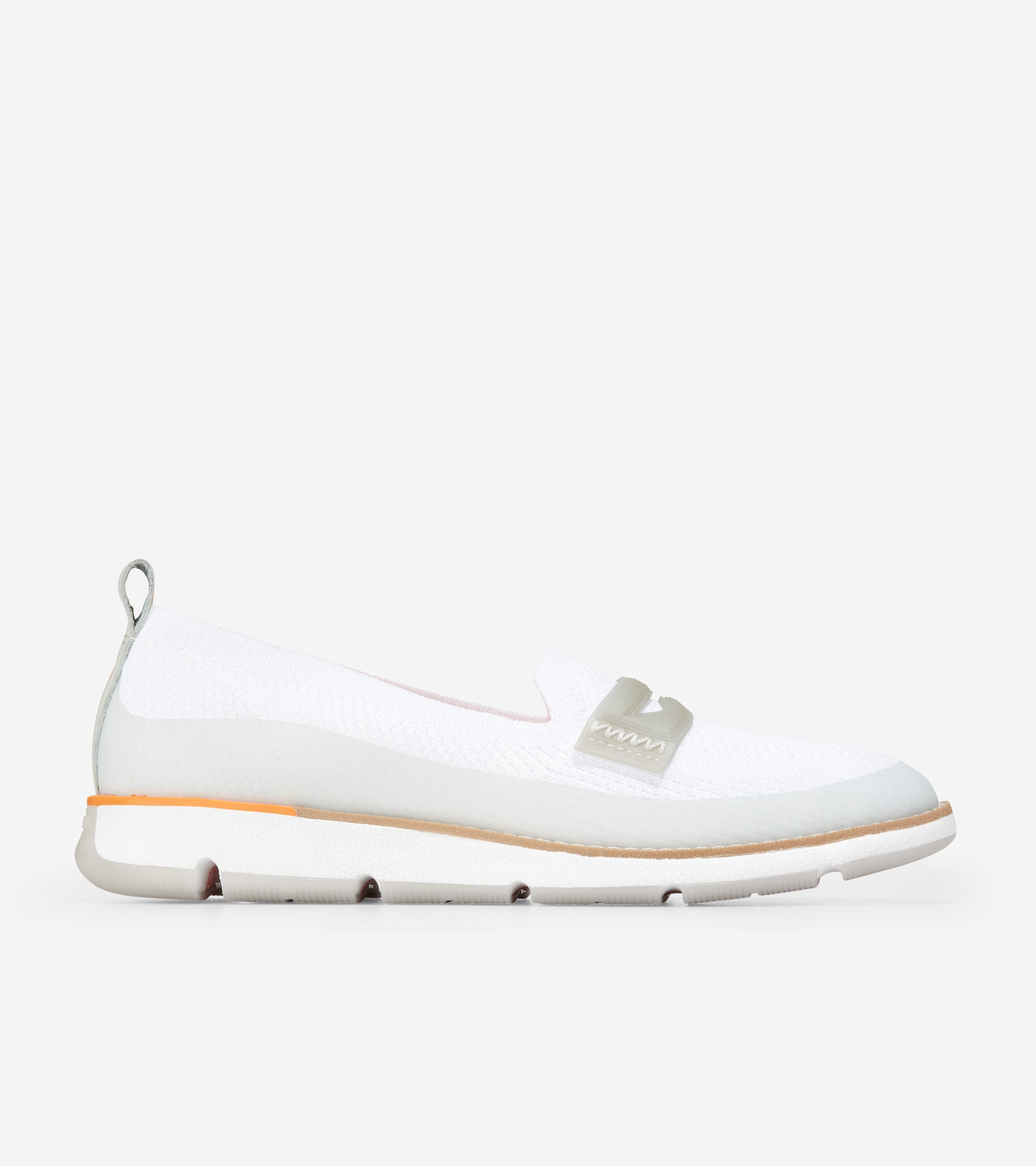 ColeHaan-4.ZERØGRAND Loafer-w22972-White Stitchlite™-Silver Metallic