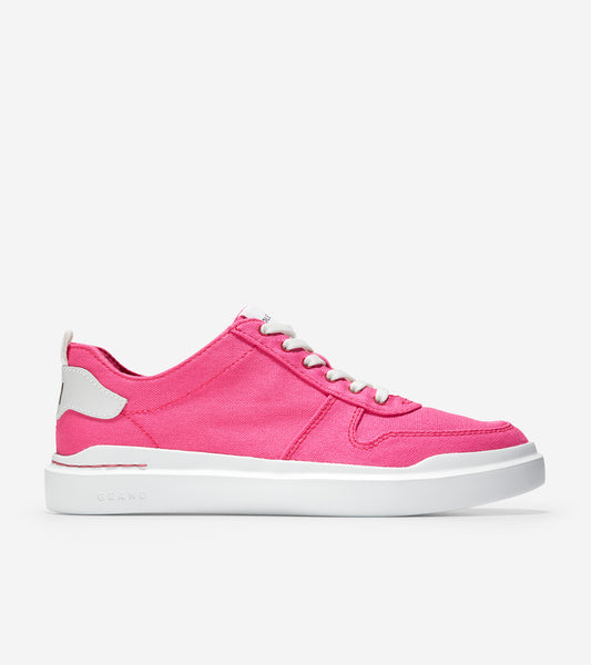 ColeHaan-GrandPrø Rally Canvas Court Sneaker-w23289-Bright Berry