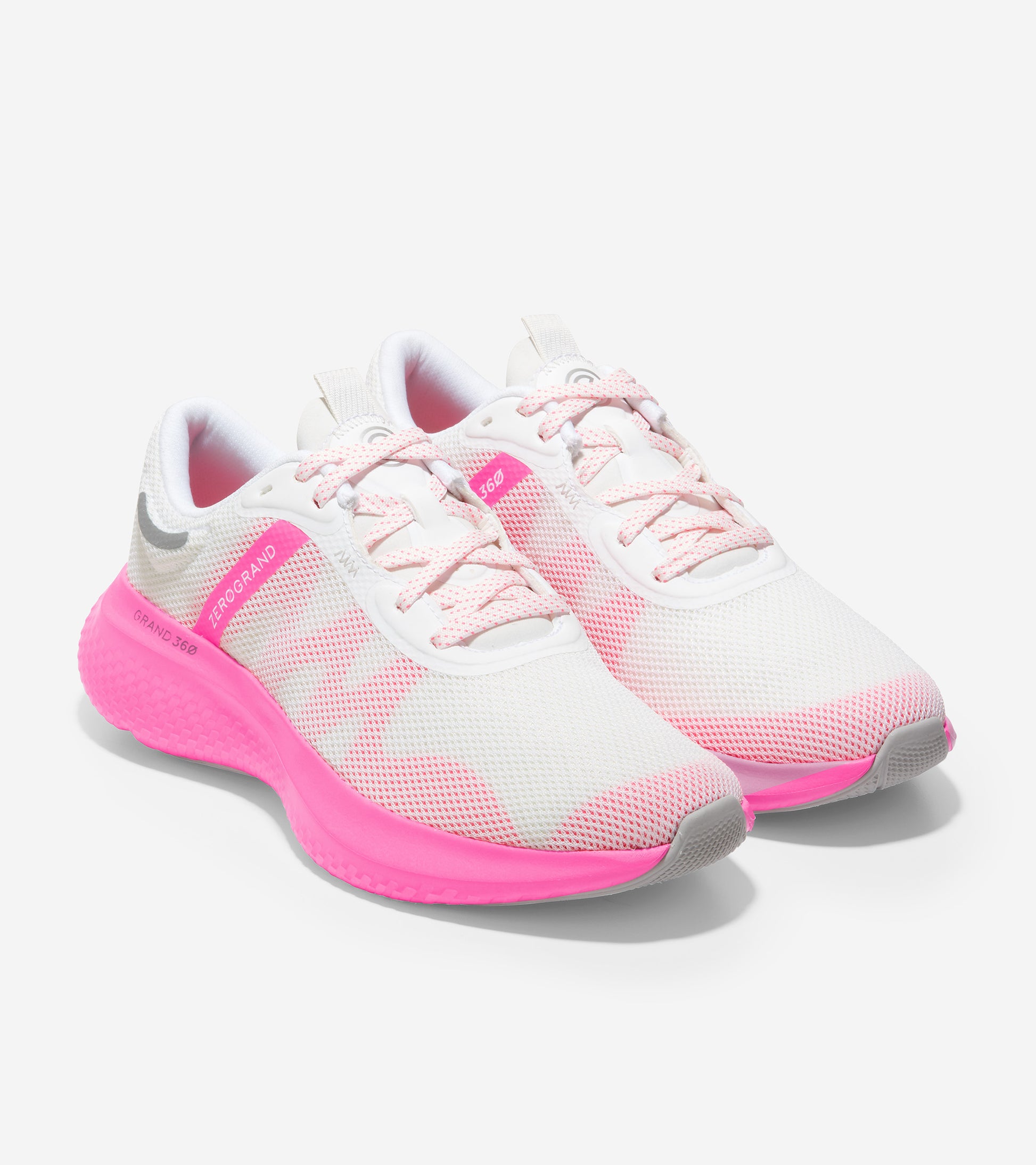 ColeHaan-ZERØGRAND Outpace 2 Running Shoe-w23319-White-Neon Fuschia
