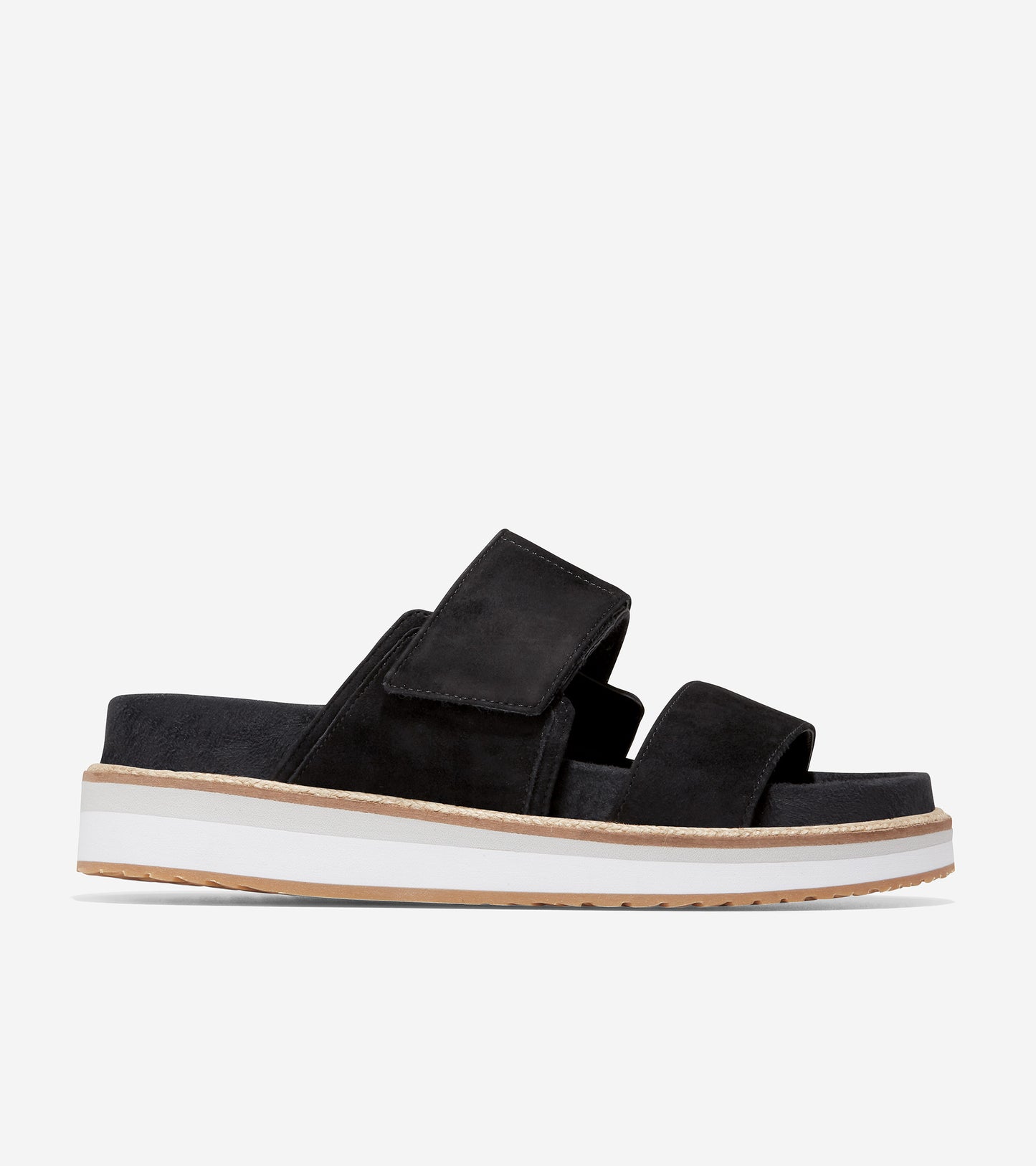 w23434-Cloudfeel Slide Sandal-Black Suede