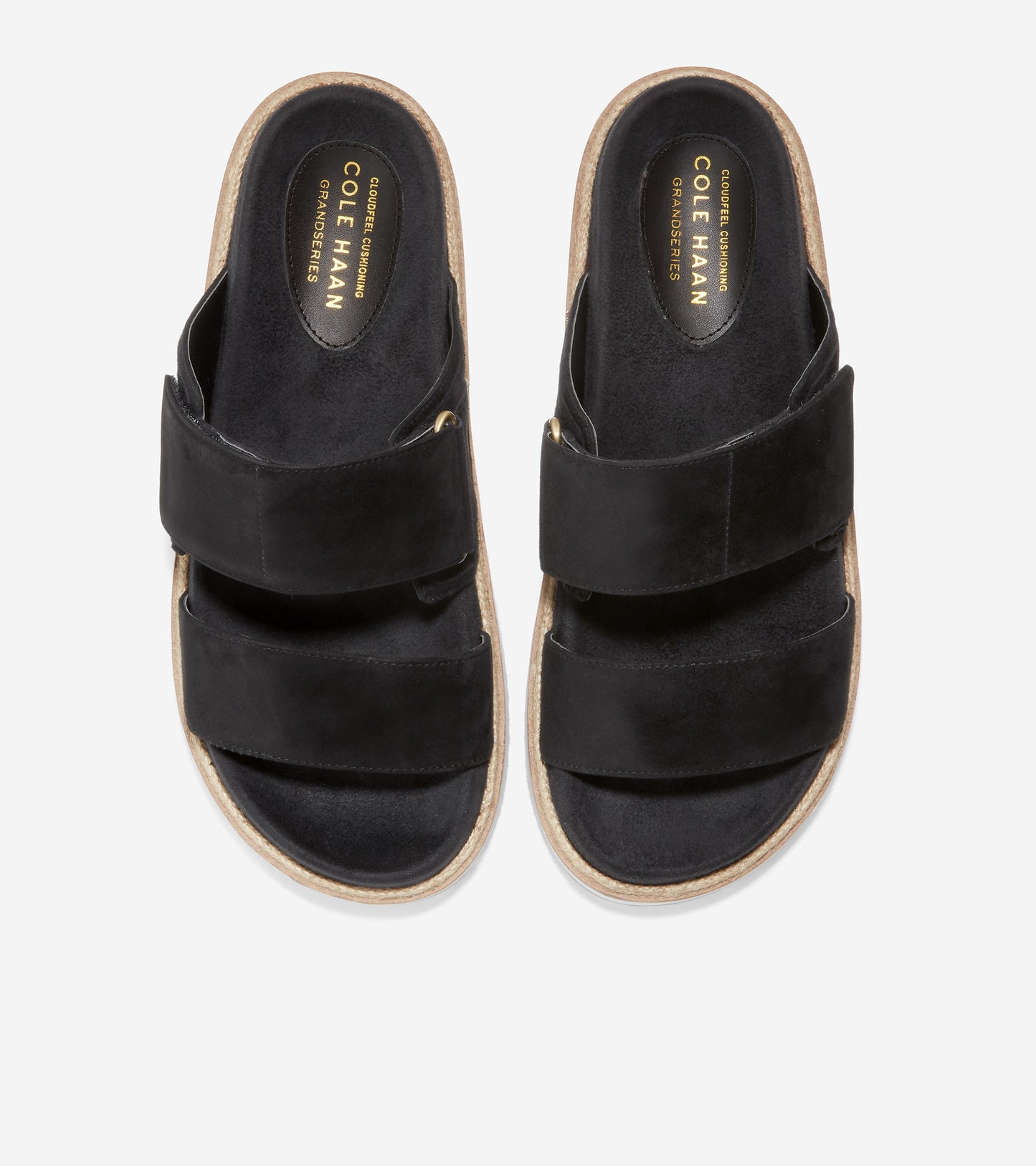 w23434-Cloudfeel Slide Sandal-Black Suede