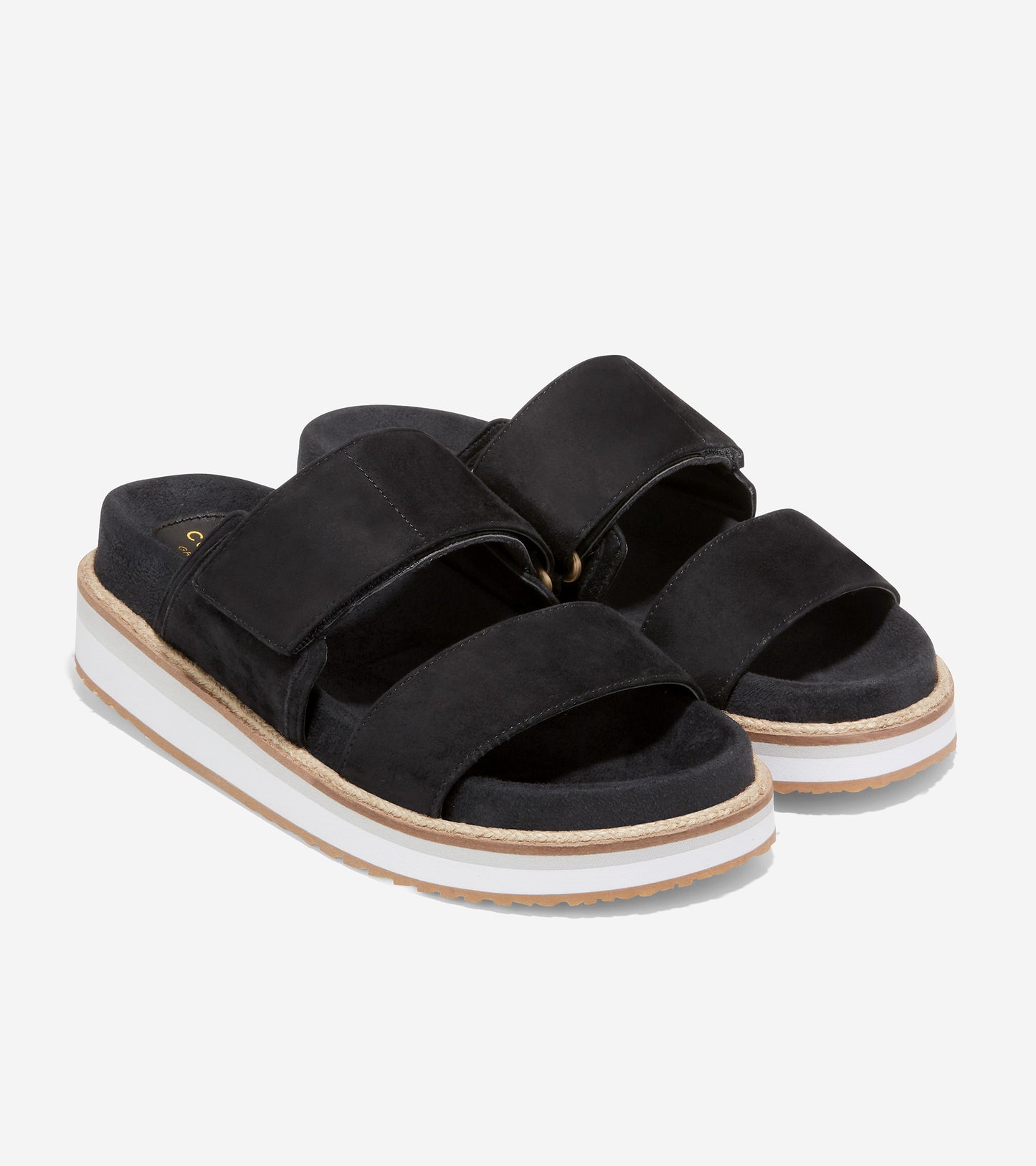 w23434-Cloudfeel Slide Sandal-Black Suede