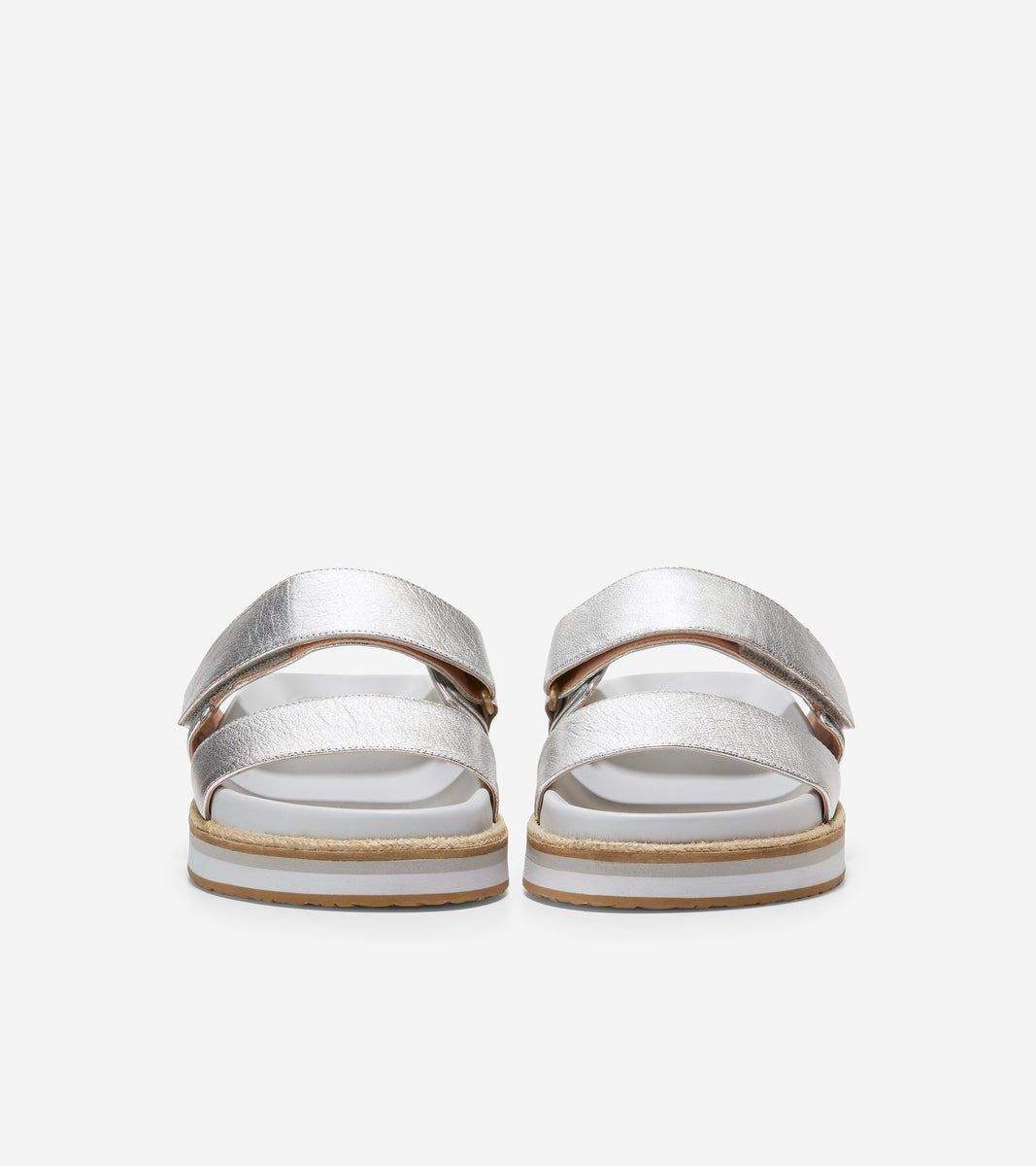 w23436-Cloudfeel Slide Sandal-Silver Leather