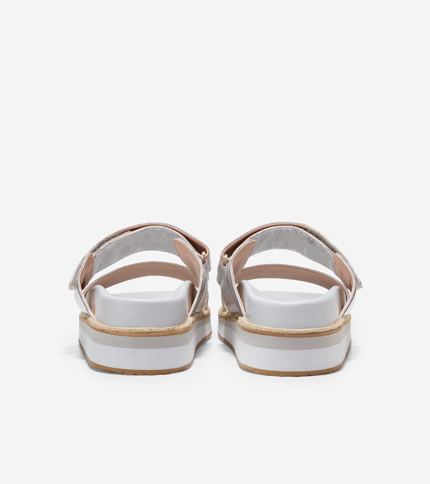 w23436-Cloudfeel Slide Sandal-Silver Leather