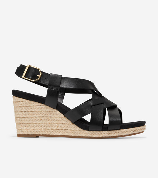 w23573-Crystal Wedge Sandal-Black