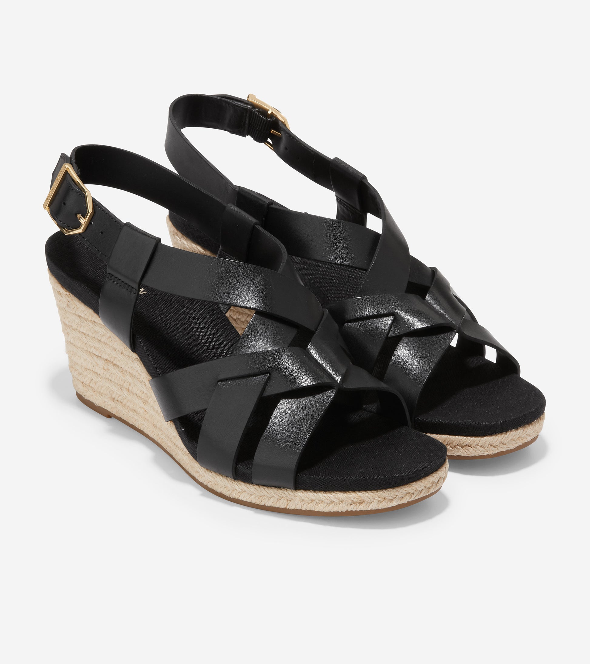 w23573-Crystal Wedge Sandal-Black