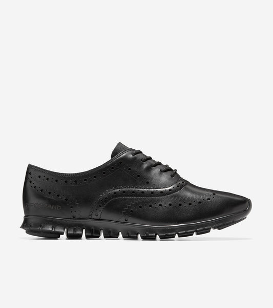 ZERØGRAND Wingtip Oxford-w24567-Black Leather