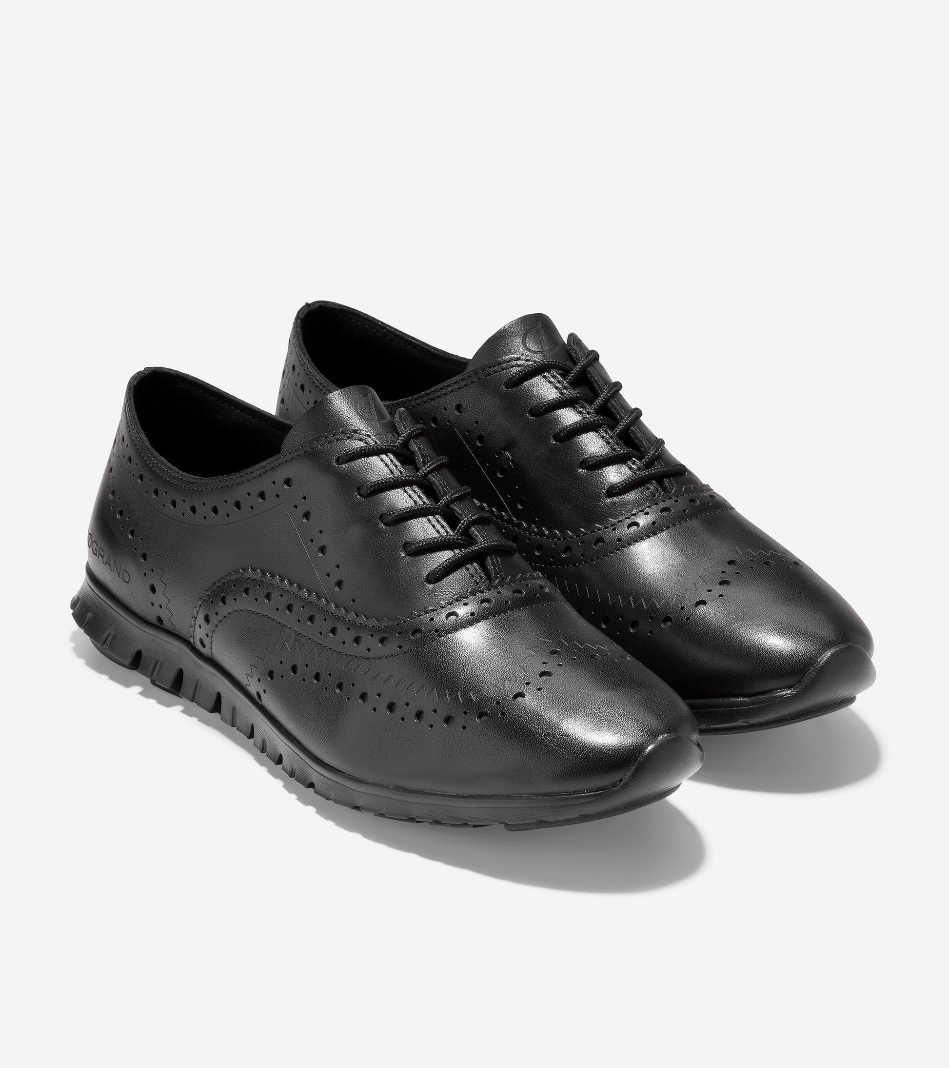 ZERØGRAND Wingtip Oxford-w24567-Black Leather