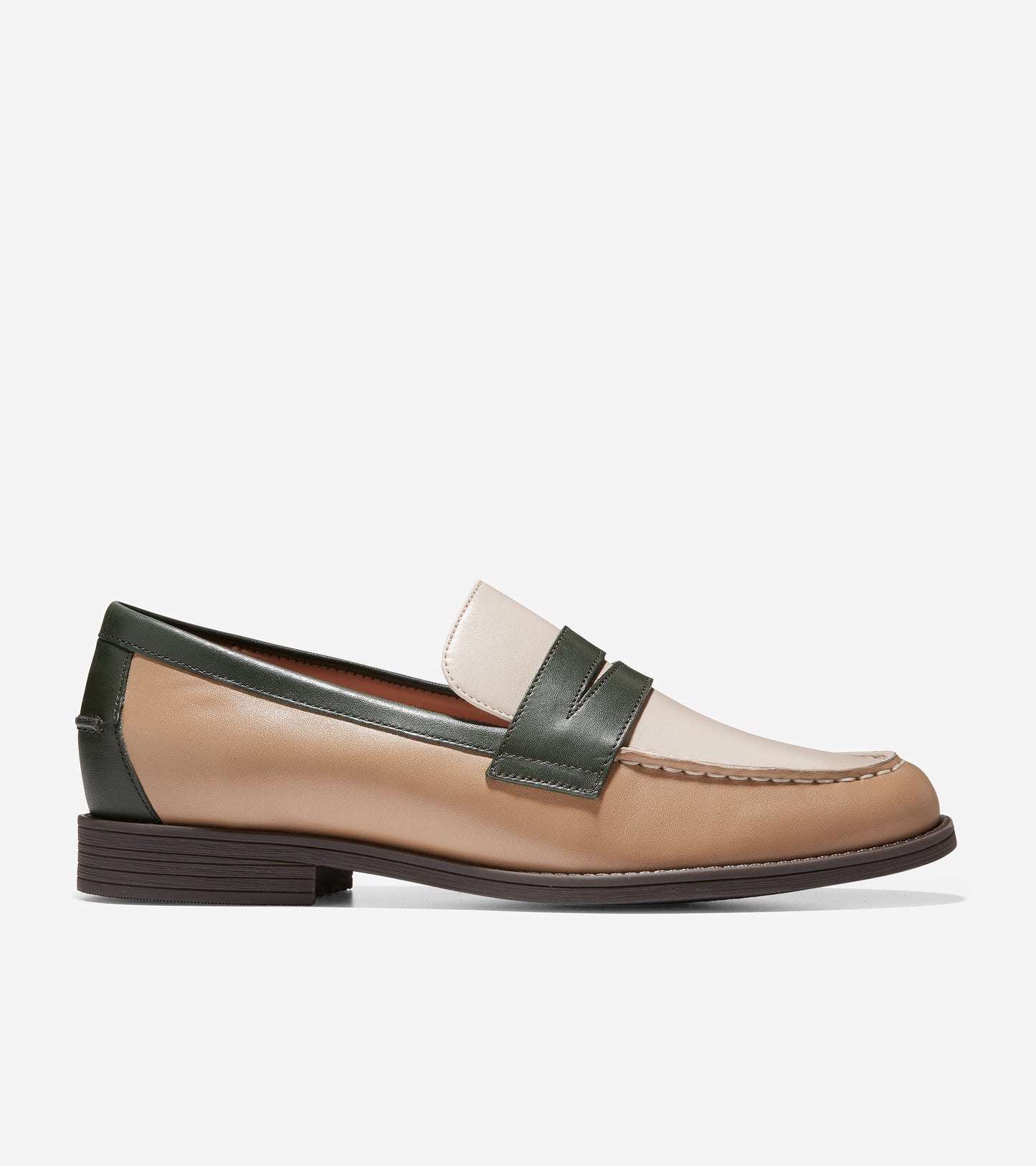 w24678-Sophia Loafer-Ivory-Dark Kombu Green