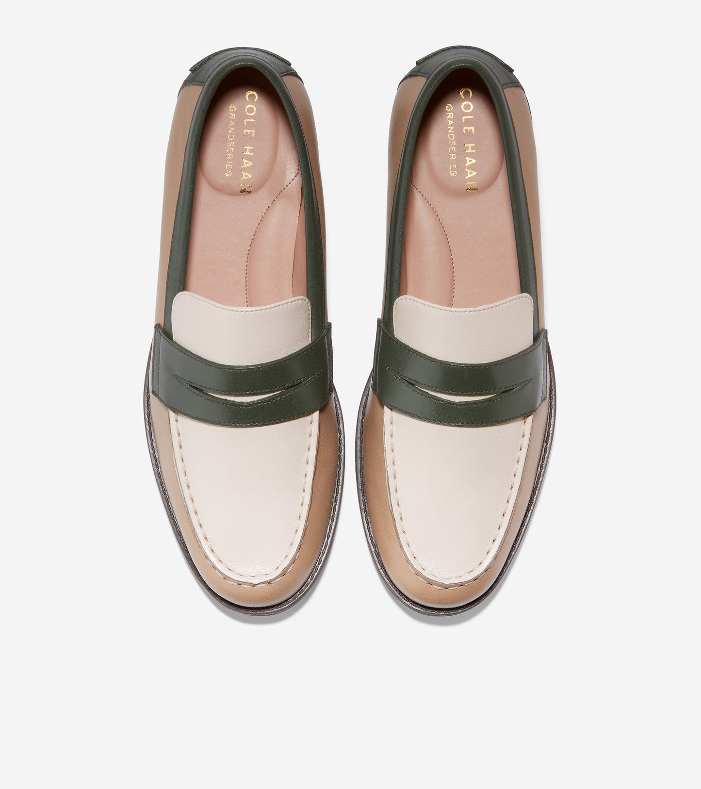 w24678-Sophia Loafer-Ivory-Dark Kombu Green