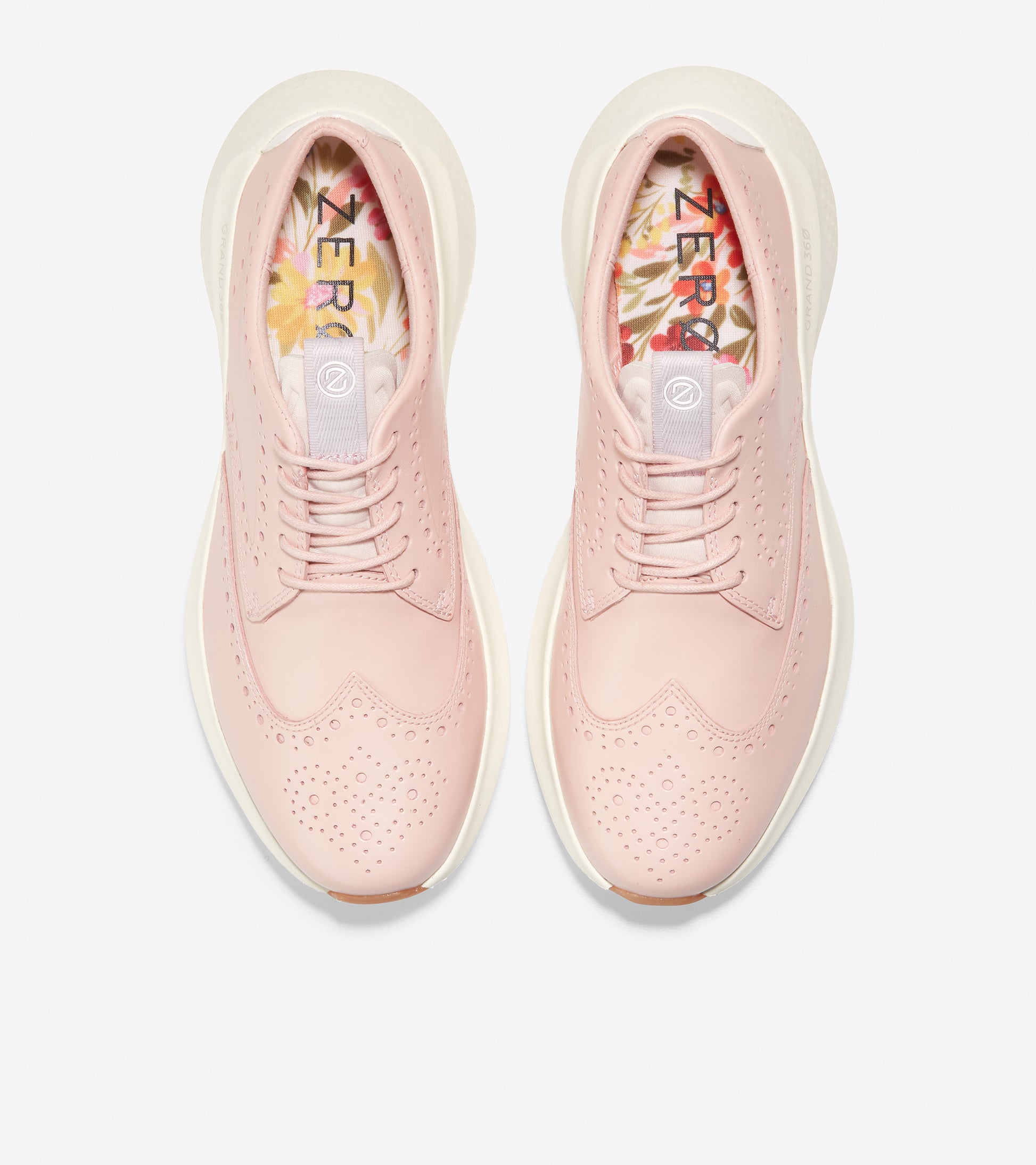 w25118-ZERØGRAND Changepace Wingtip Sneaker-Peach Whip