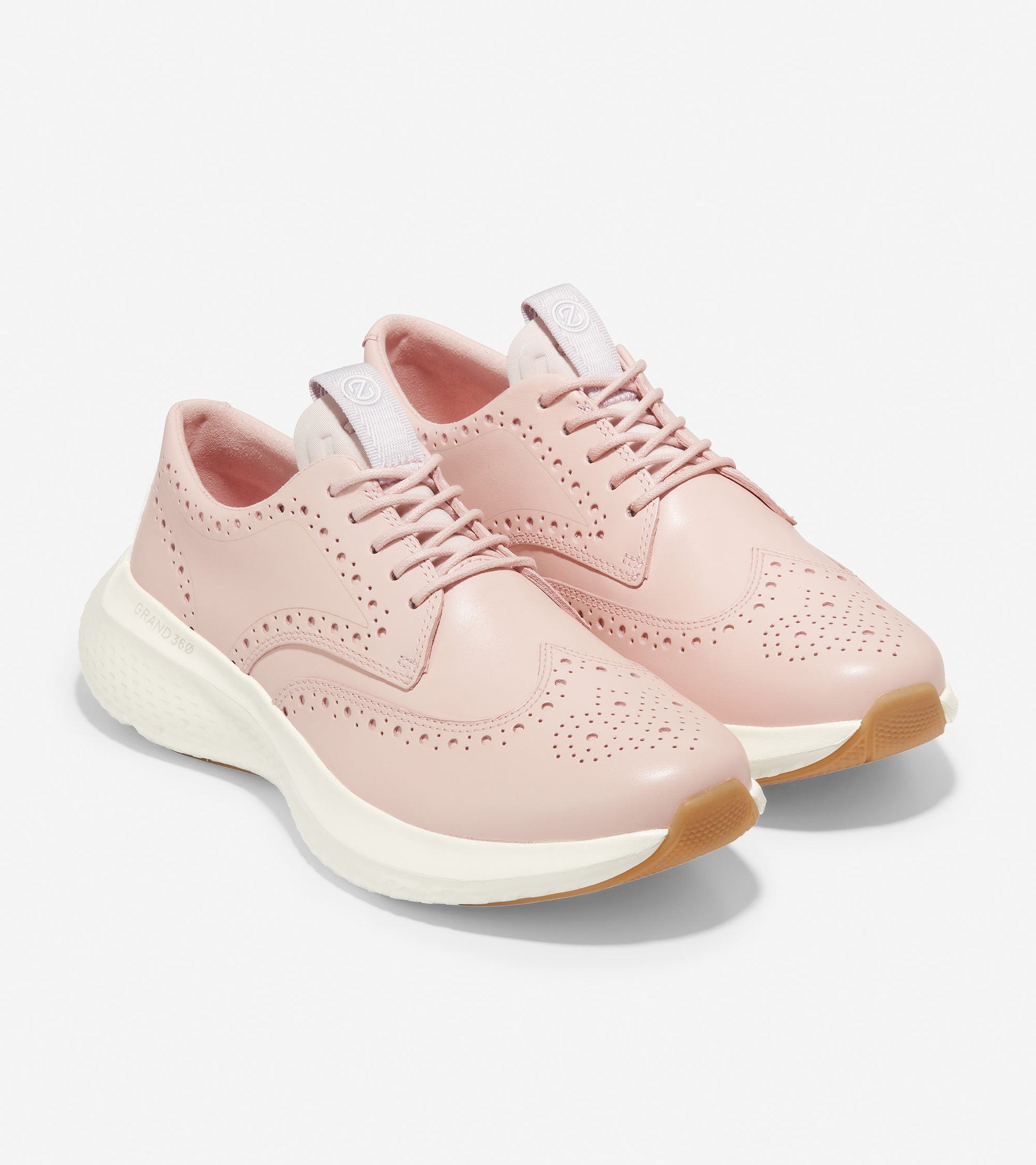 w25118-ZERØGRAND Changepace Wingtip Sneaker-Peach Whip