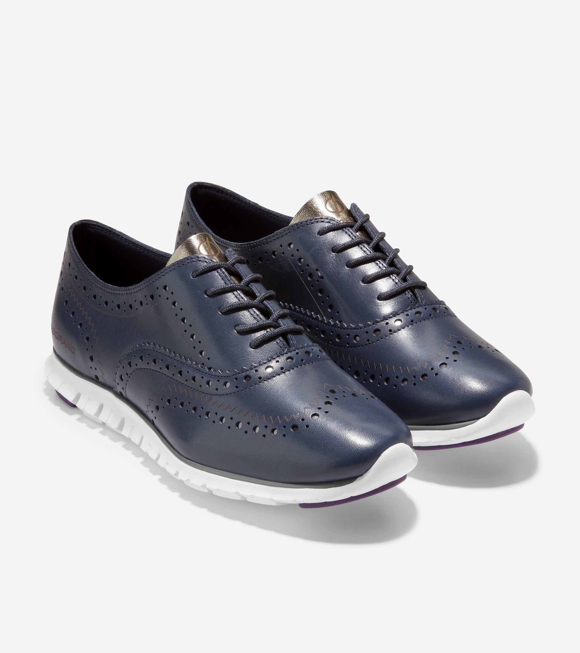 w25148-ZERØGRAND Wingtip Oxford-Blue Nights Leather