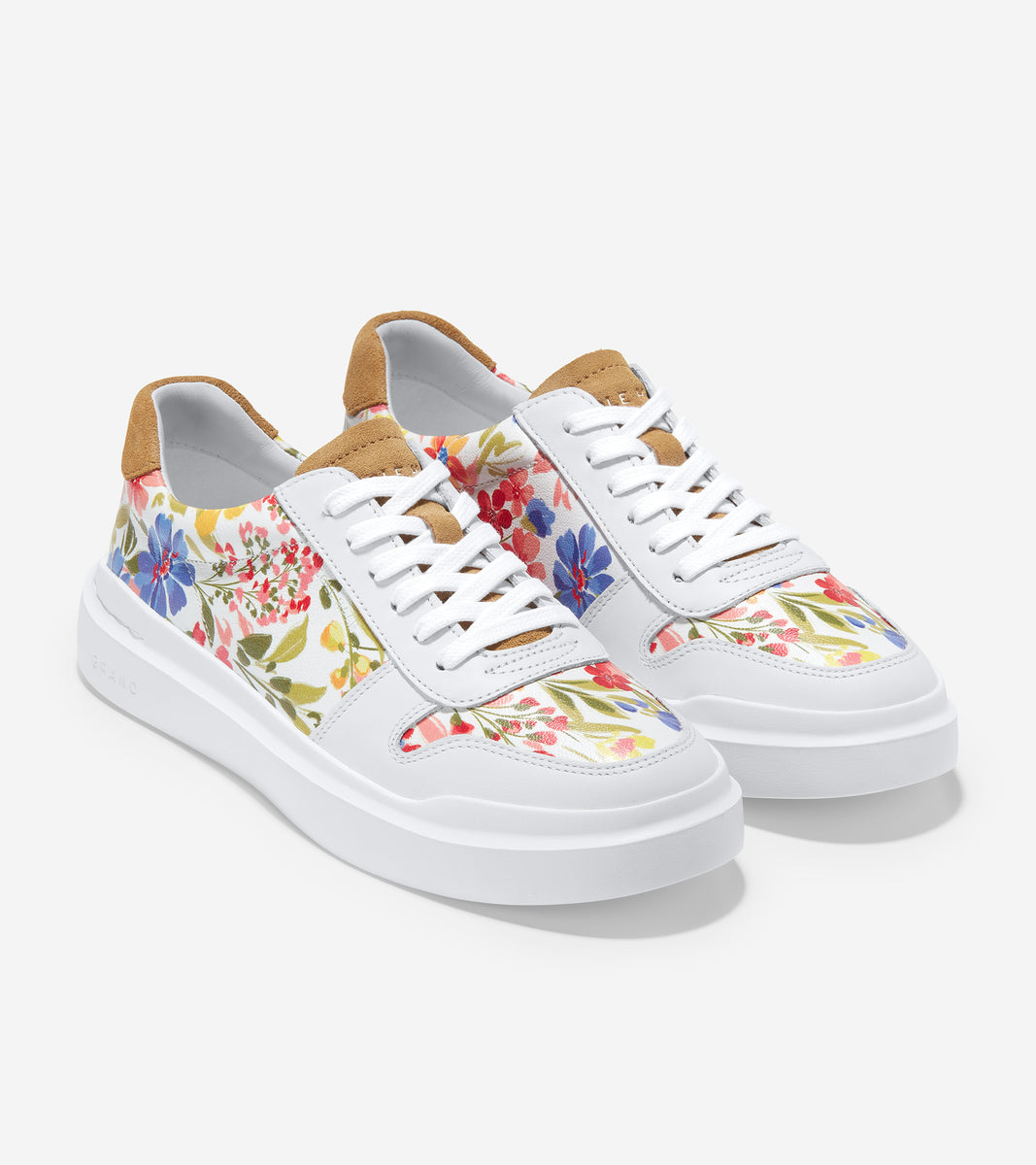 W25323-Grandprã¸ Rally Court Sneaker-Floral Print-White