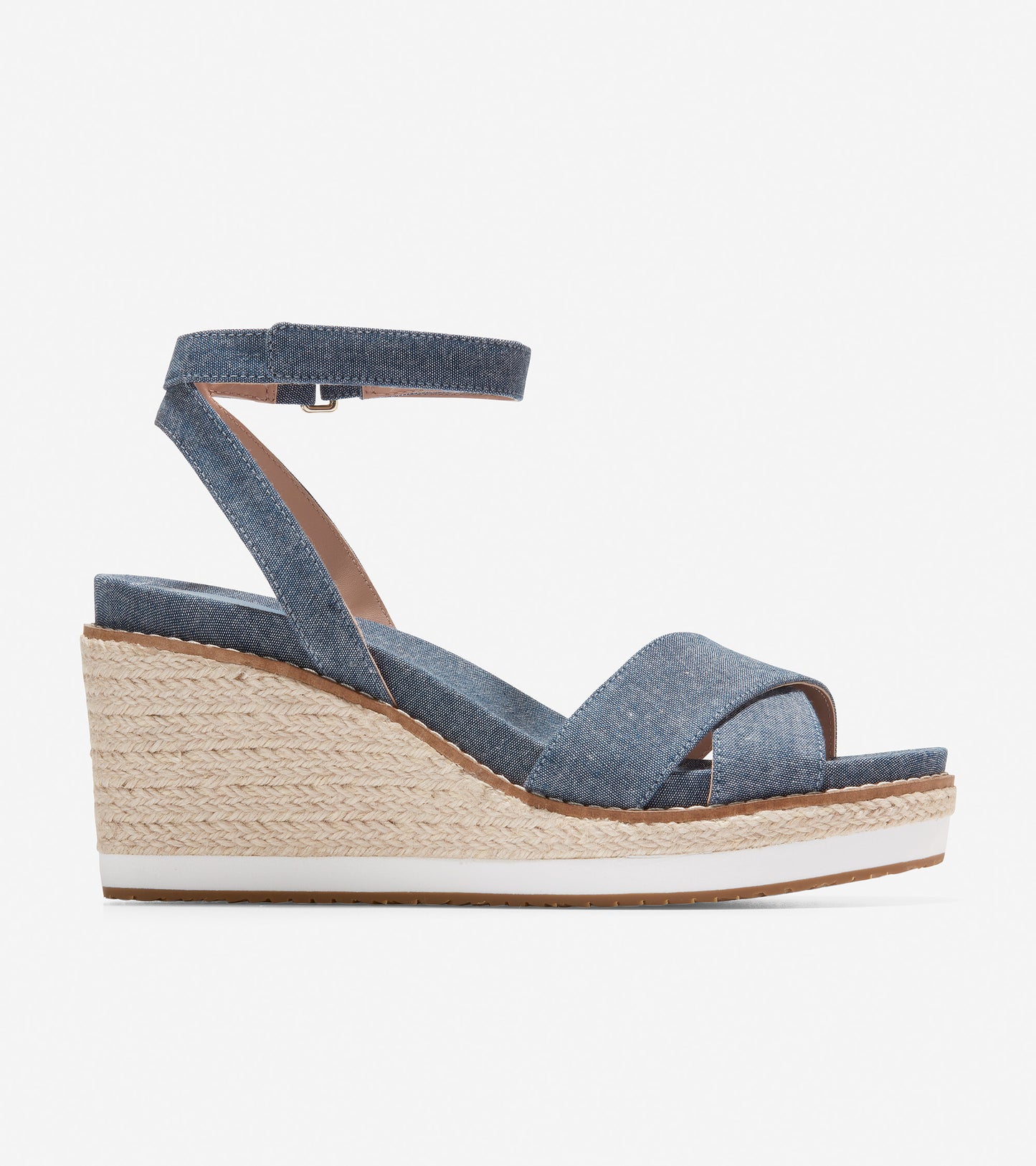w25763-Cloudfeel Espadrille Wedge Sandal-Dark Chambray