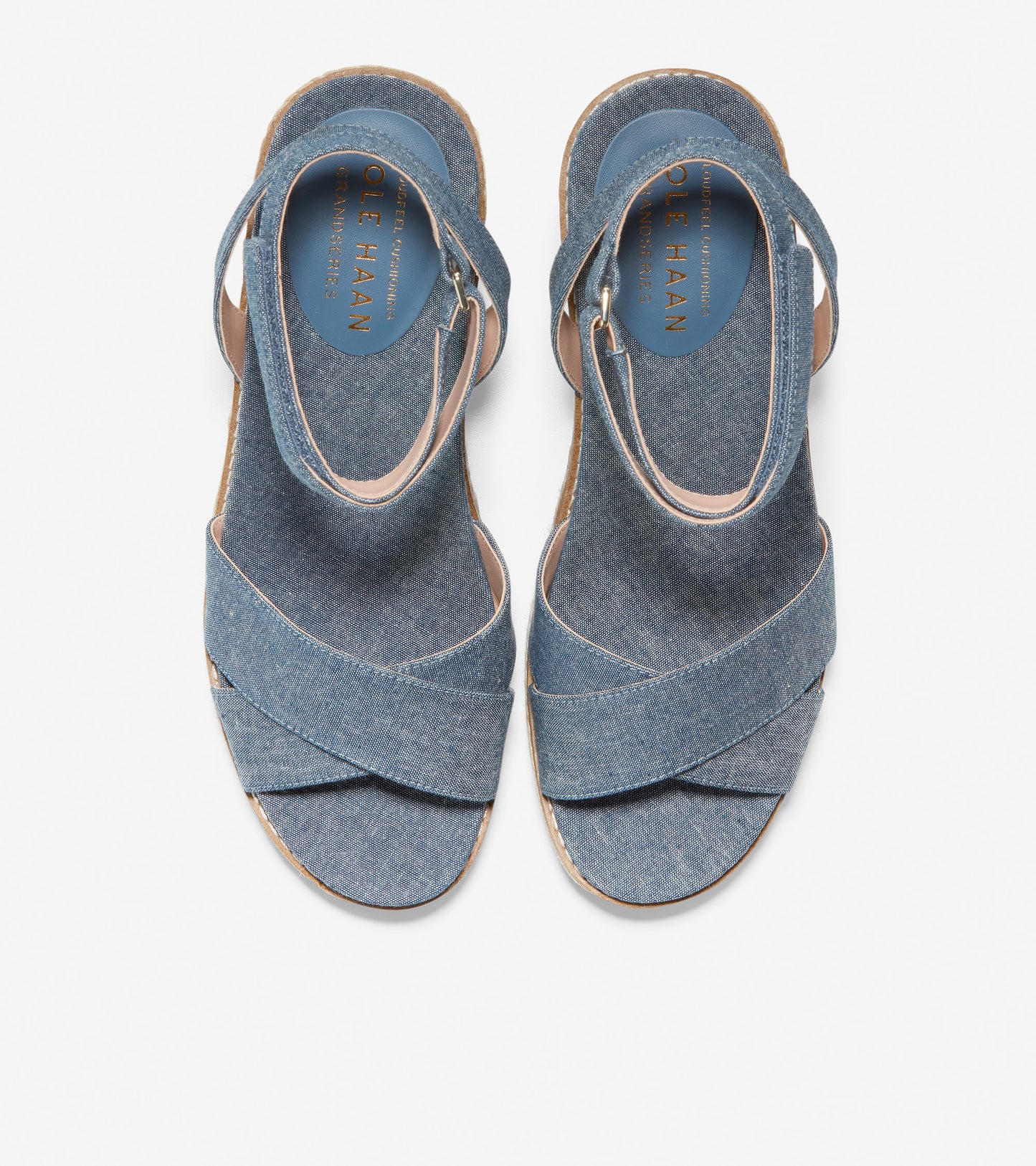 w25763-Cloudfeel Espadrille Wedge Sandal-Dark Chambray