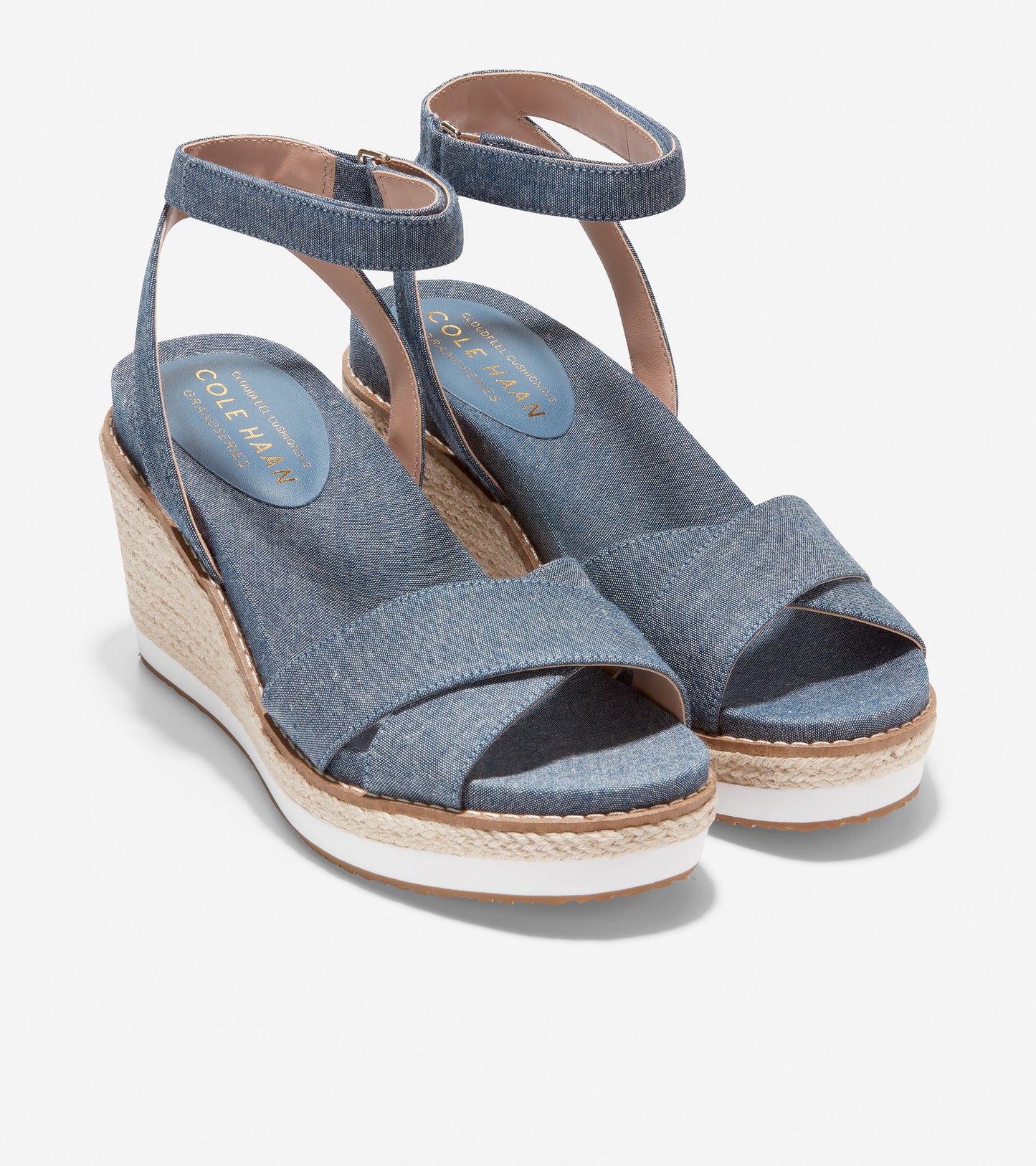 w25763-Cloudfeel Espadrille Wedge Sandal-Dark Chambray