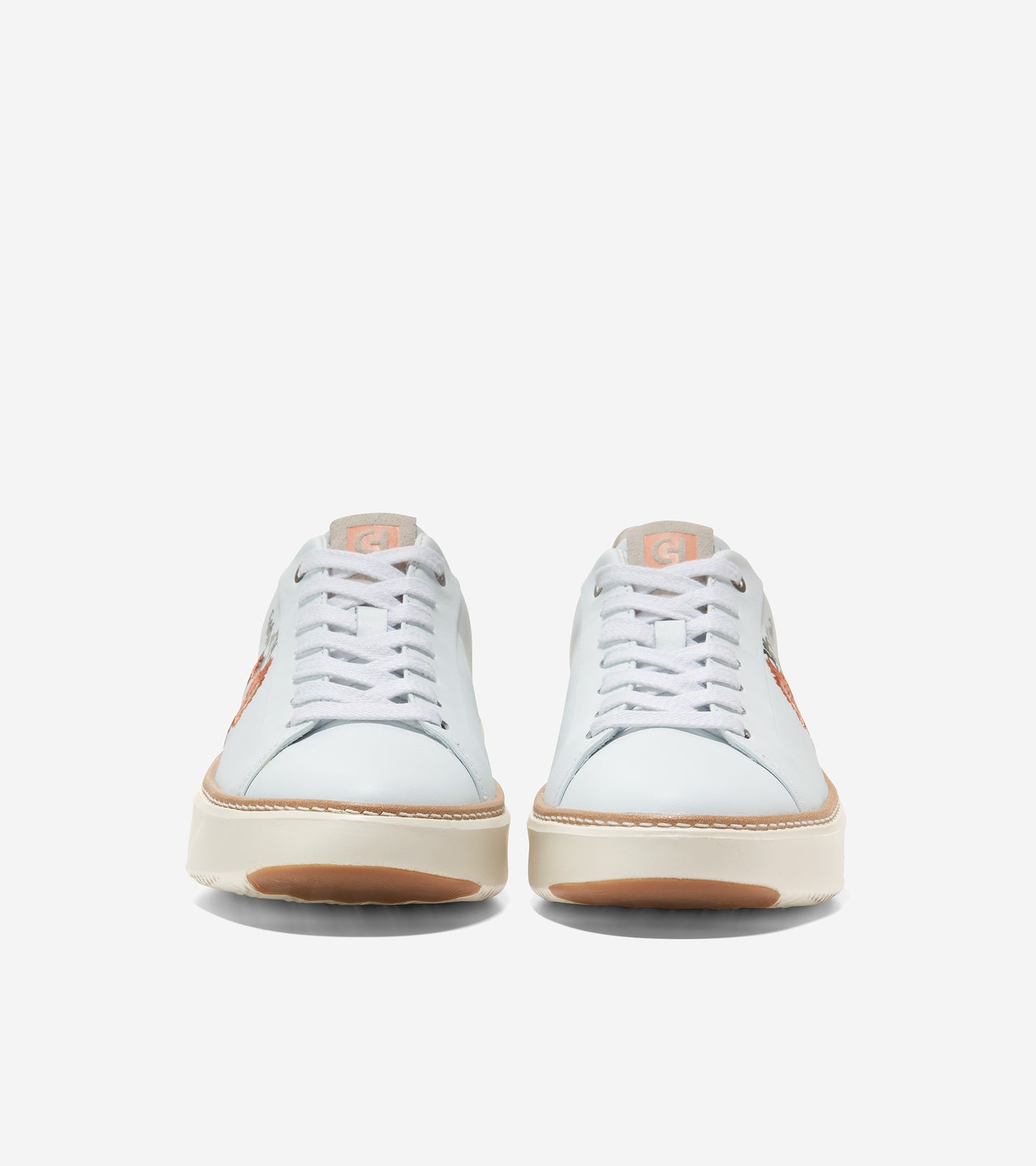 w25856-GrandPrø Topspin Sneaker-White-Ivory-Floral Print