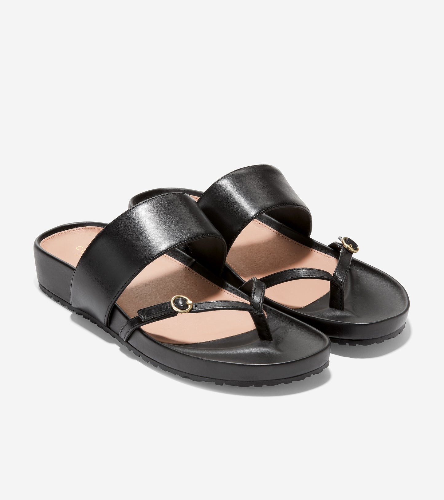 w25886-Milani Thong Sandal-Black Leather