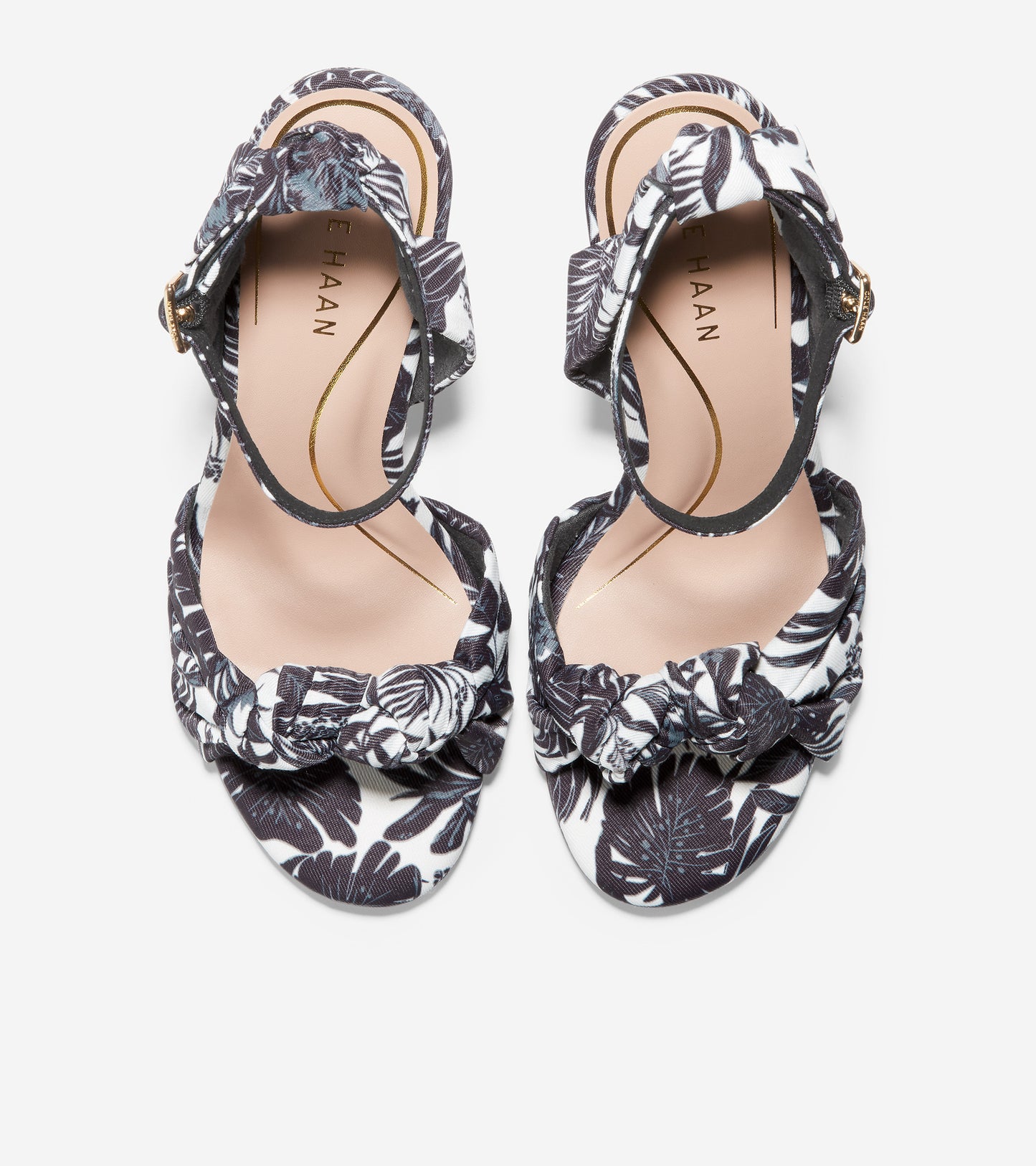 w26292-Women's Kaycee Knotted Sandal-Black-Ivory Beverly Floral Print