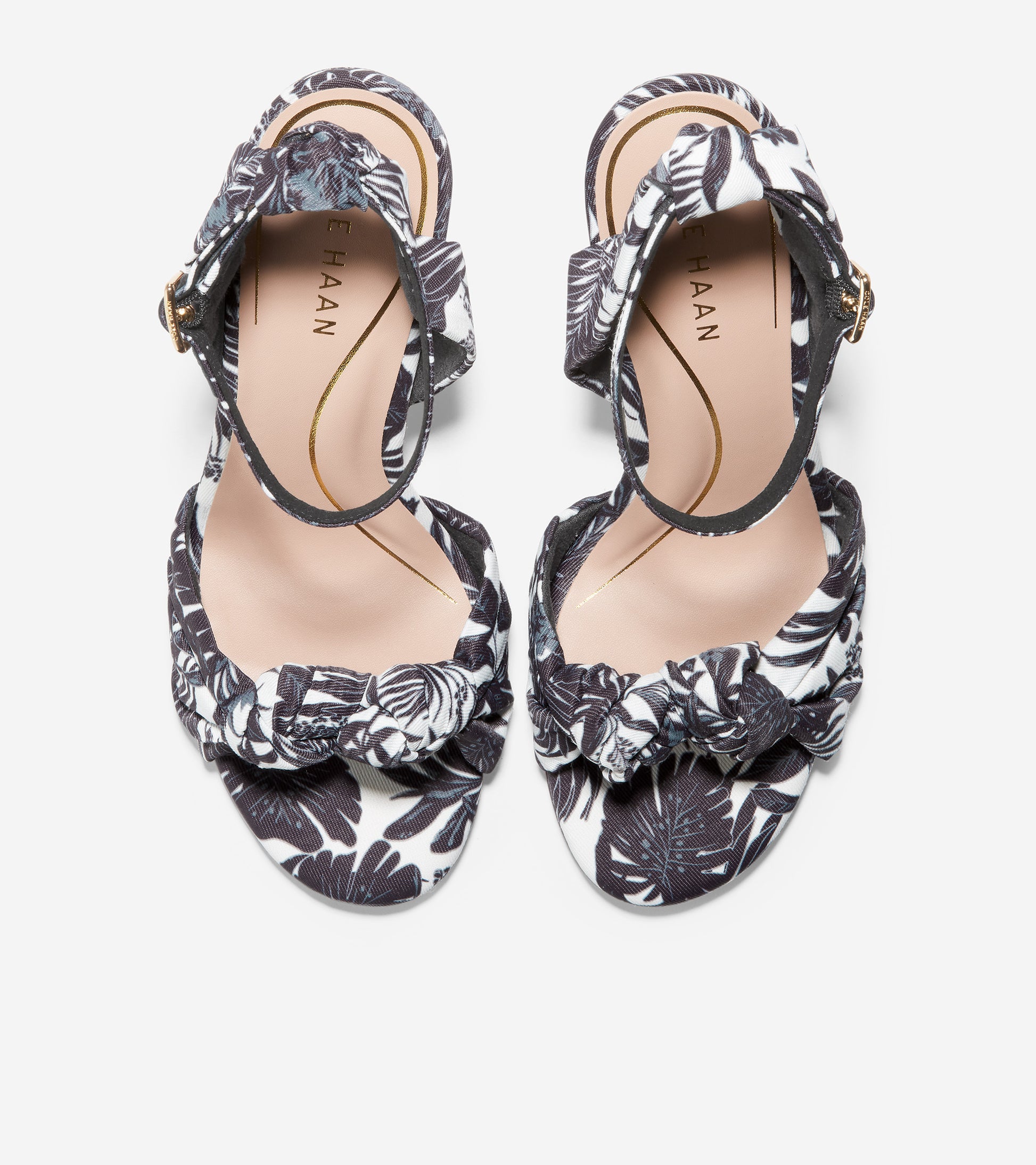 w26292-Women's Kaycee Knotted Sandal-Black-Ivory Beverly Floral Print