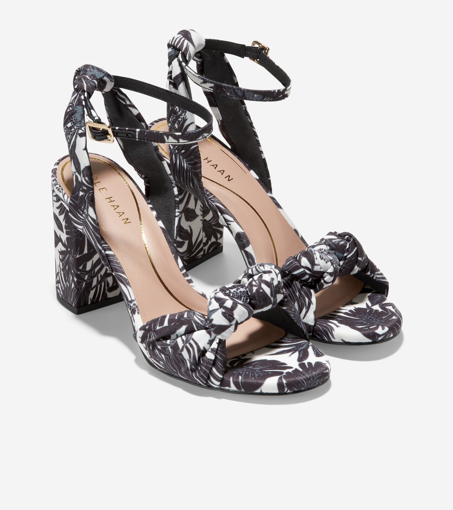 w26292-Women's Kaycee Knotted Sandal-Black-Ivory Beverly Floral Print