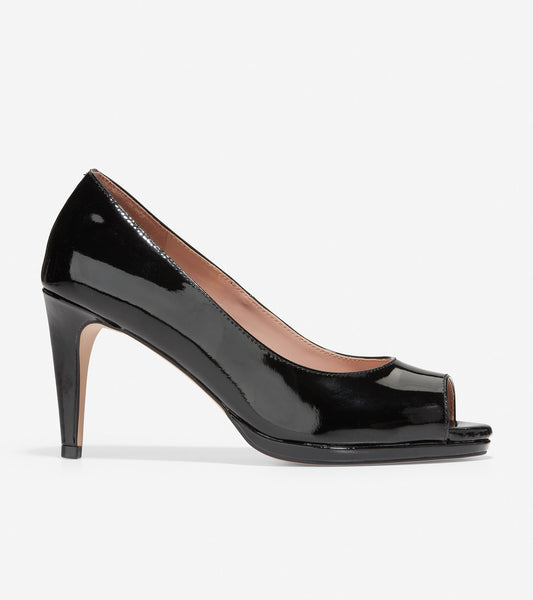 w26814-Women's Drado Peep Toe Platform Pump-Black