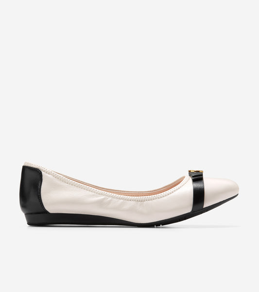 w26820-Women's Tova Bow Ballet-Ivory-Black