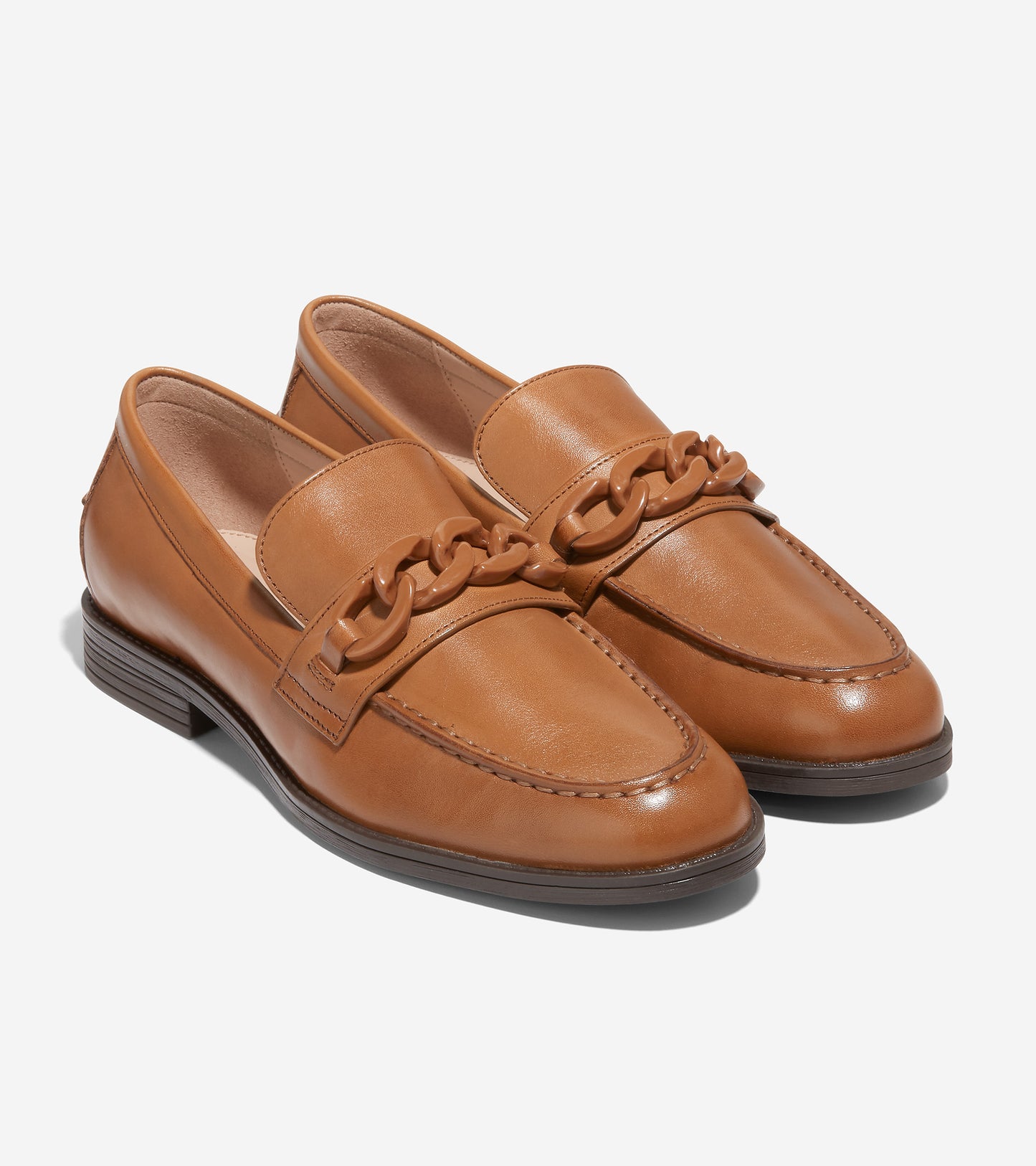 w27245-Women's Stassi Chain Loafer-Pecan Leather