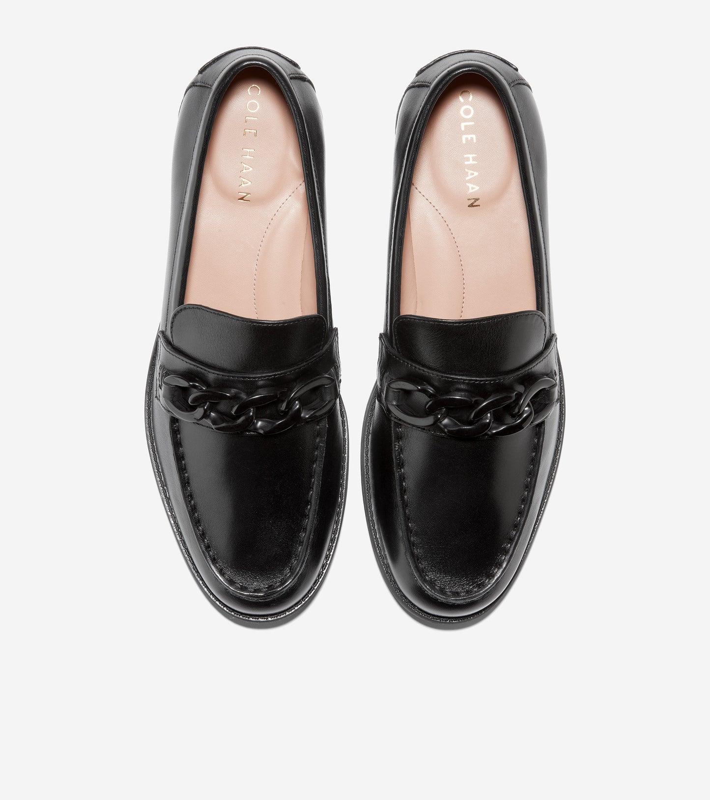 w27246-Women's Stassi Chain Loafer-Black Leather