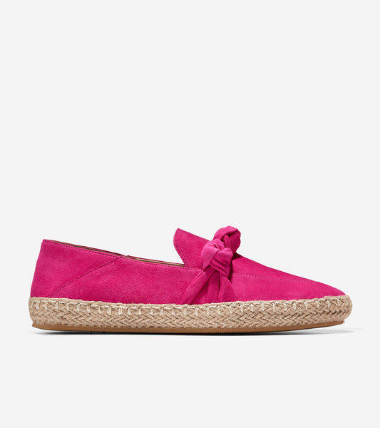 w28162-Women's Cloudfeel Knotted Espadrille-Pink Peacock Suede