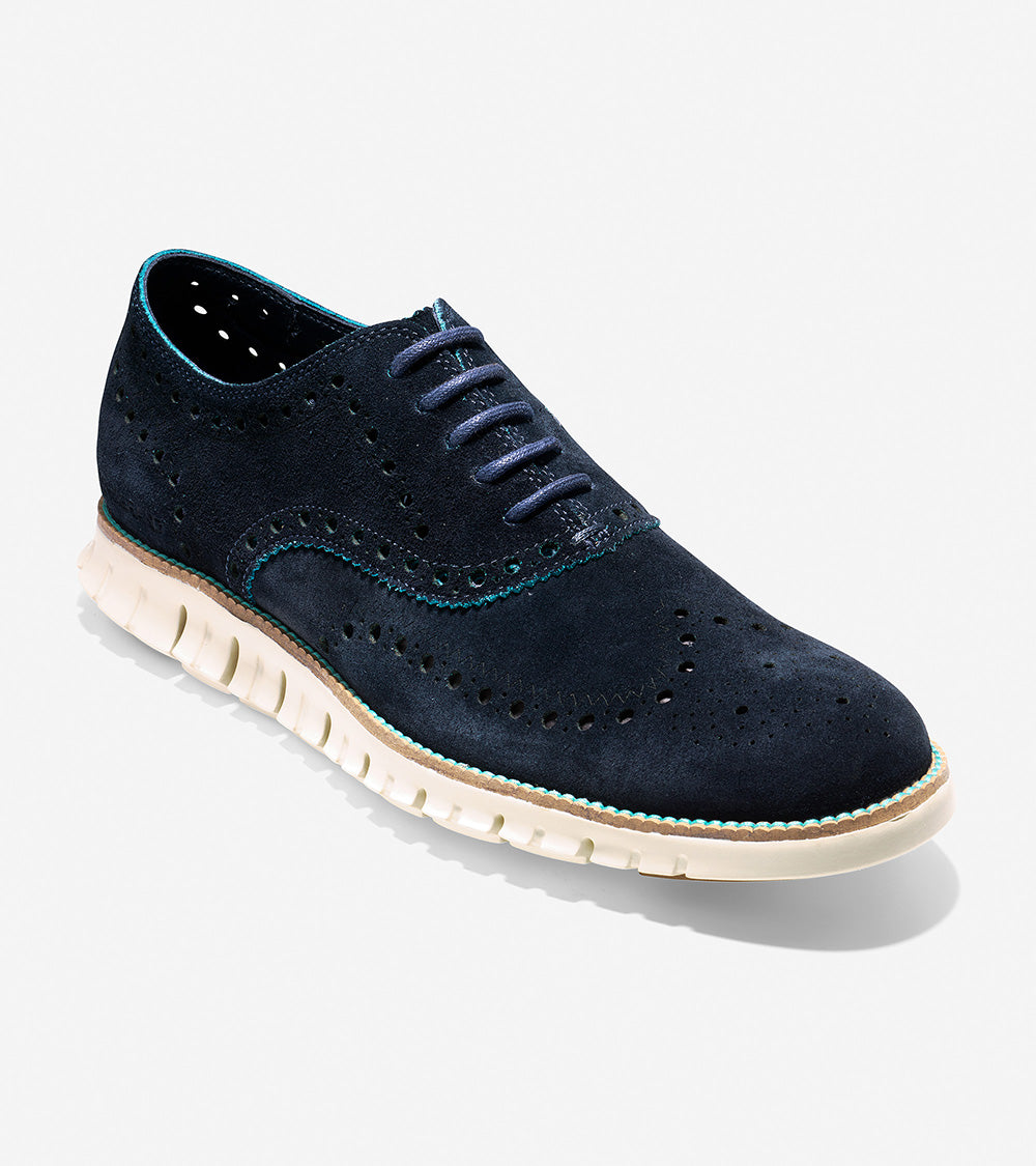 ColeHaan-Zerøgrand Wingtip Oxford -c27545-Blue