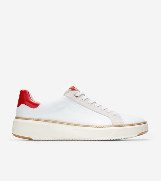 ColeHaan-GrandPrø Topspin Sneaker-c34228-Optic White-Molten Lava