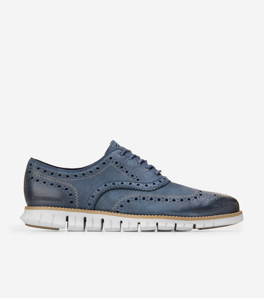 ColeHaan-ZERØGRAND Wingtip Oxford-c33675-Ombre Blue Nubuck