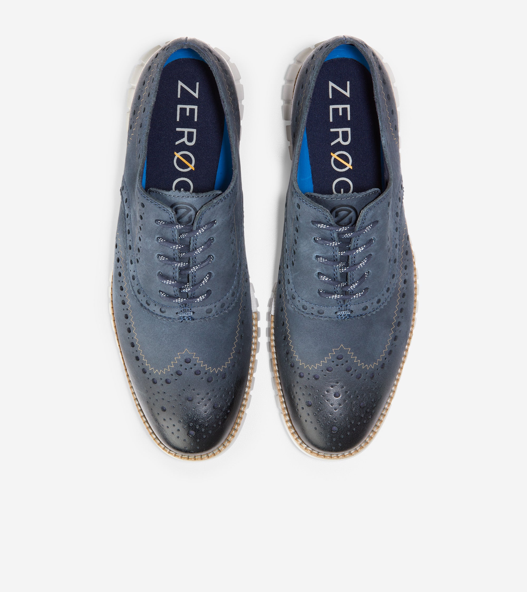 ZEROGRAND Wingtip Oxford C33675 OMBRE BLUE NUBUCK Cole Haan Saudi Arabia