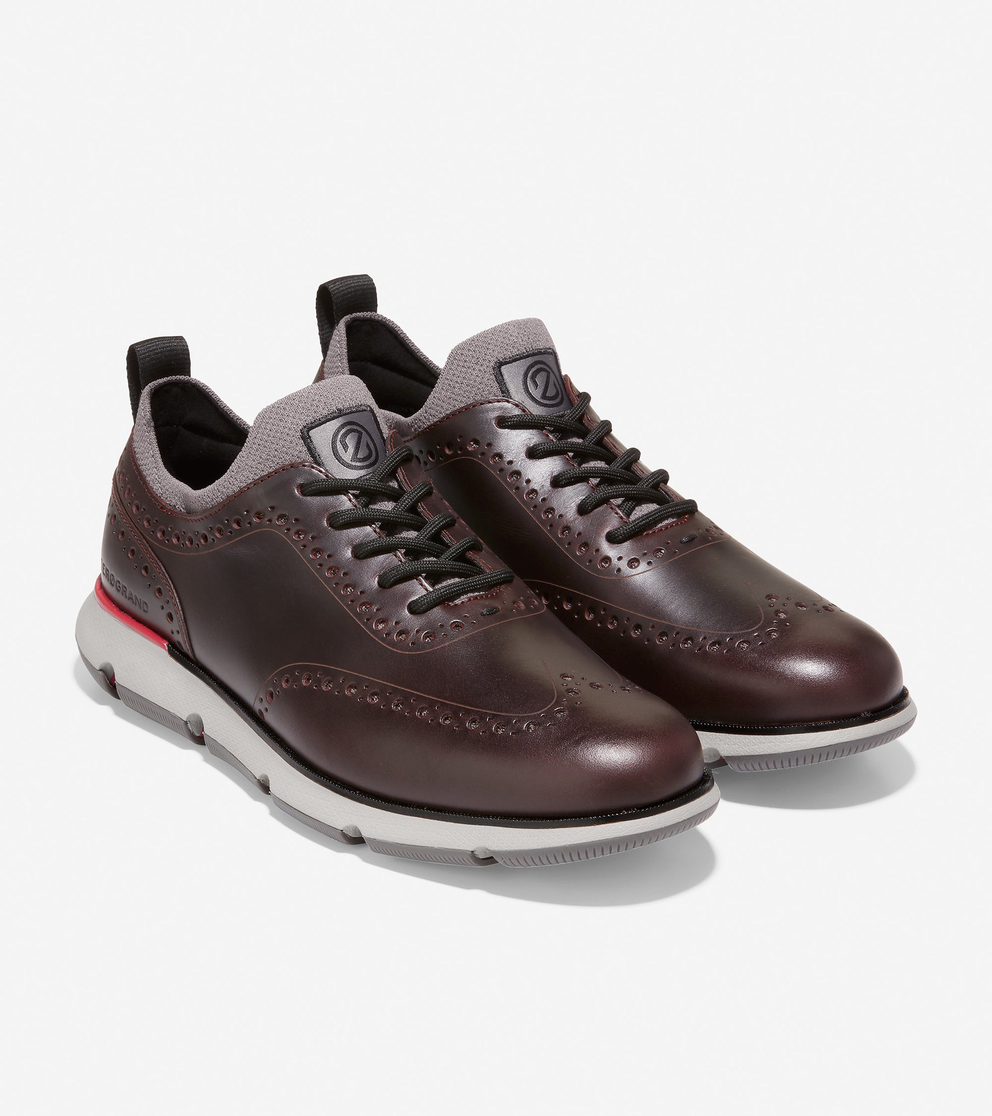 4.ZERØGRAND Wingtip Oxford-C34032-Pinot-Ivory-Charcoal