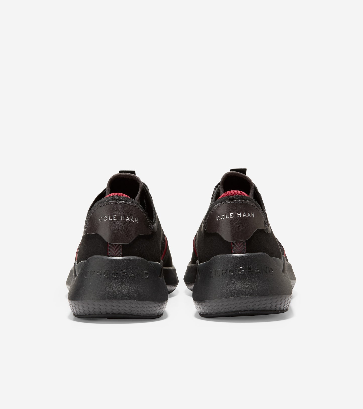 C34451-ZERØGRAND Winner Tennis Sneaker-Black/Rio Red/Gray Pinstripe W/Speckle