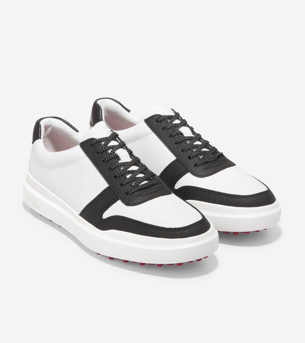 C34493-GrandPrø Am Golf Sneaker-Optic White/Black Python Print