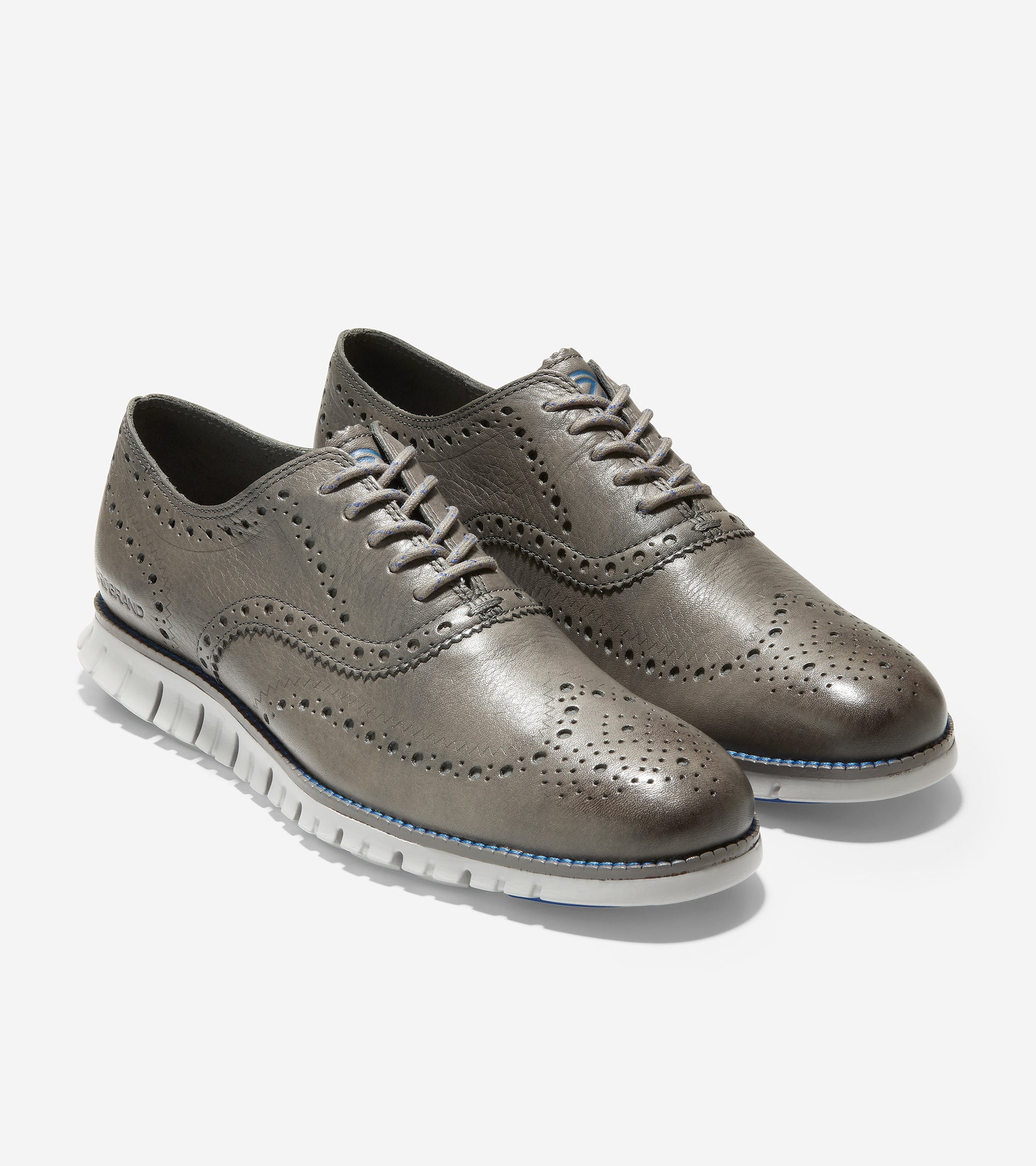 ColeHaan-ZERØGRAND Wingtip Oxford-c34522-Charcoal Gray/Harbor Mist