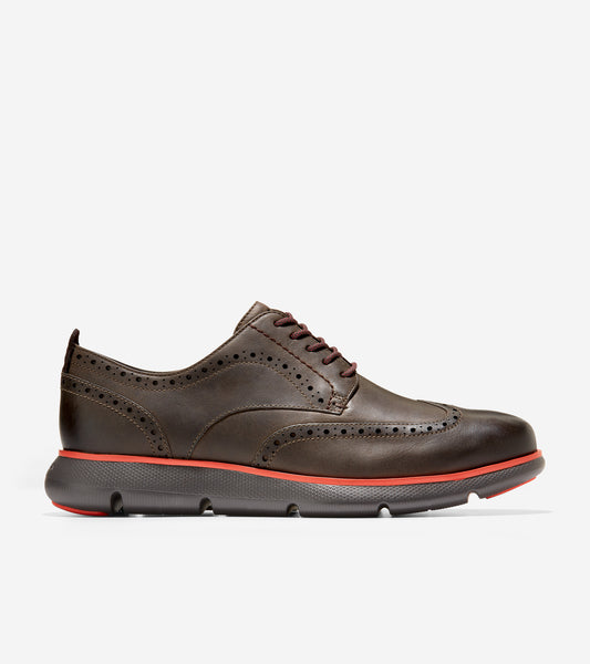 ZERØGRAND Omni Wingtip Oxford-C34525-Wren Brown-Dark Roast