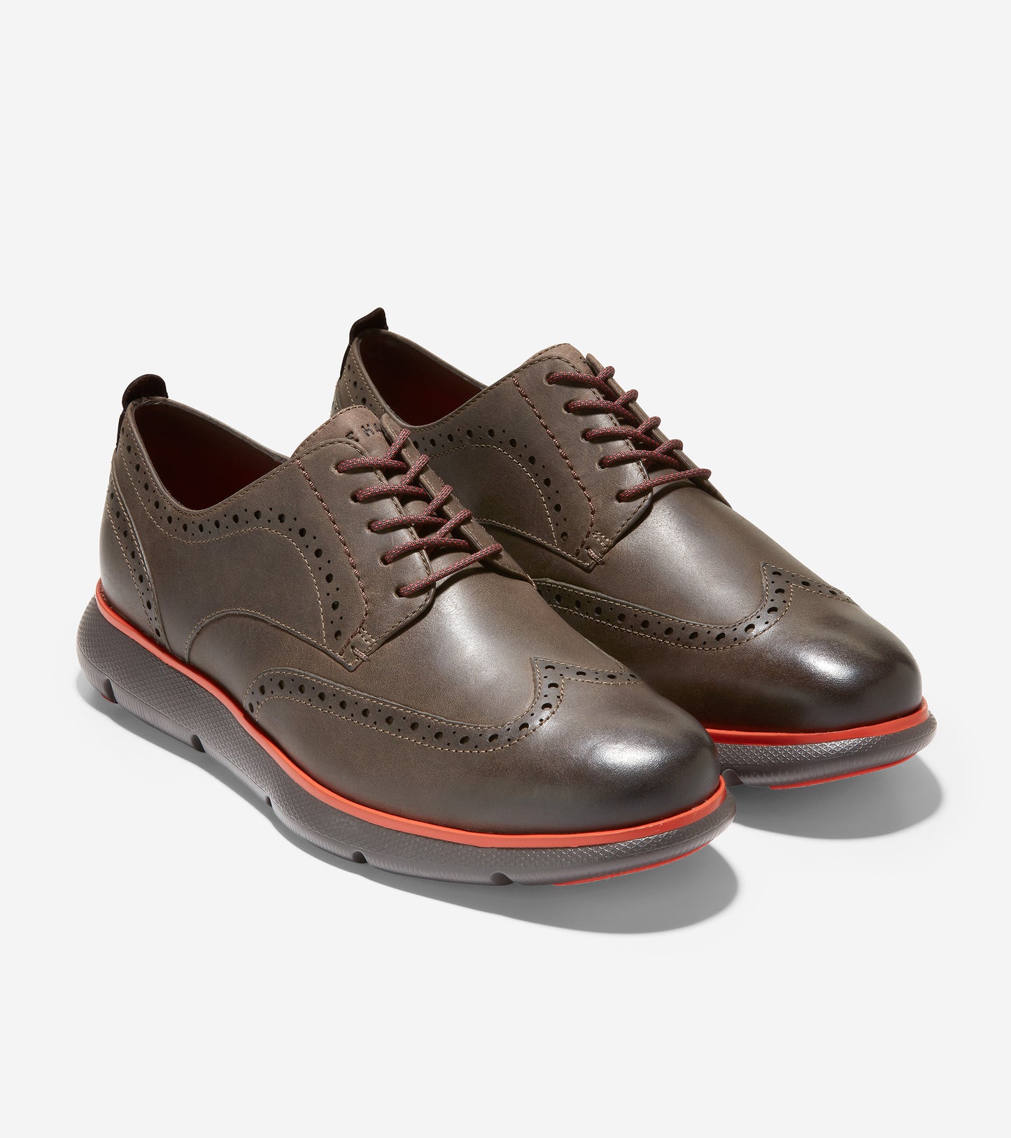 ZERØGRAND Omni Wingtip Oxford-C34525-Wren Brown-Dark Roast