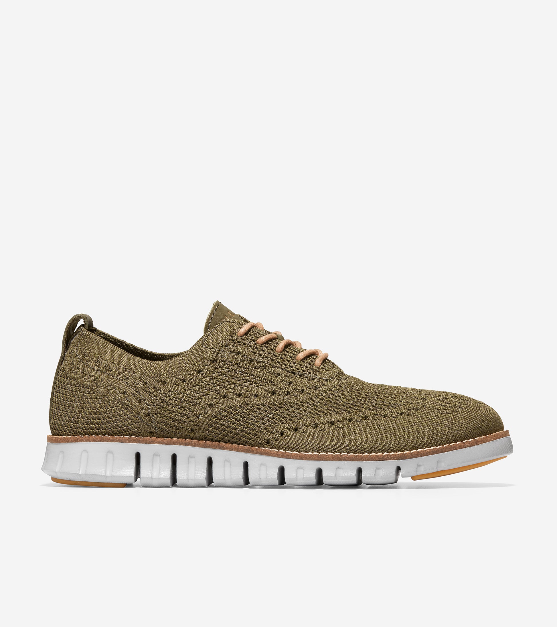 zerogrand stitchlite oxford-C35369-Dark Olive Twisted Knit/Paloma